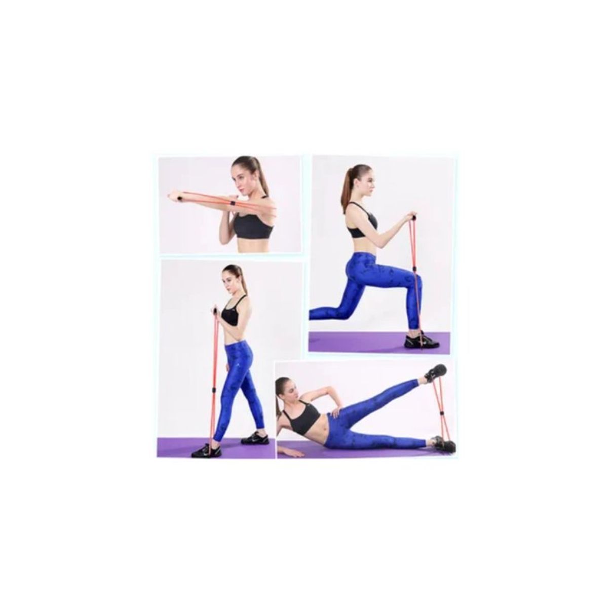 GENERICO - Liga cerrada de resistencias gym banda yoga- para ejercicios