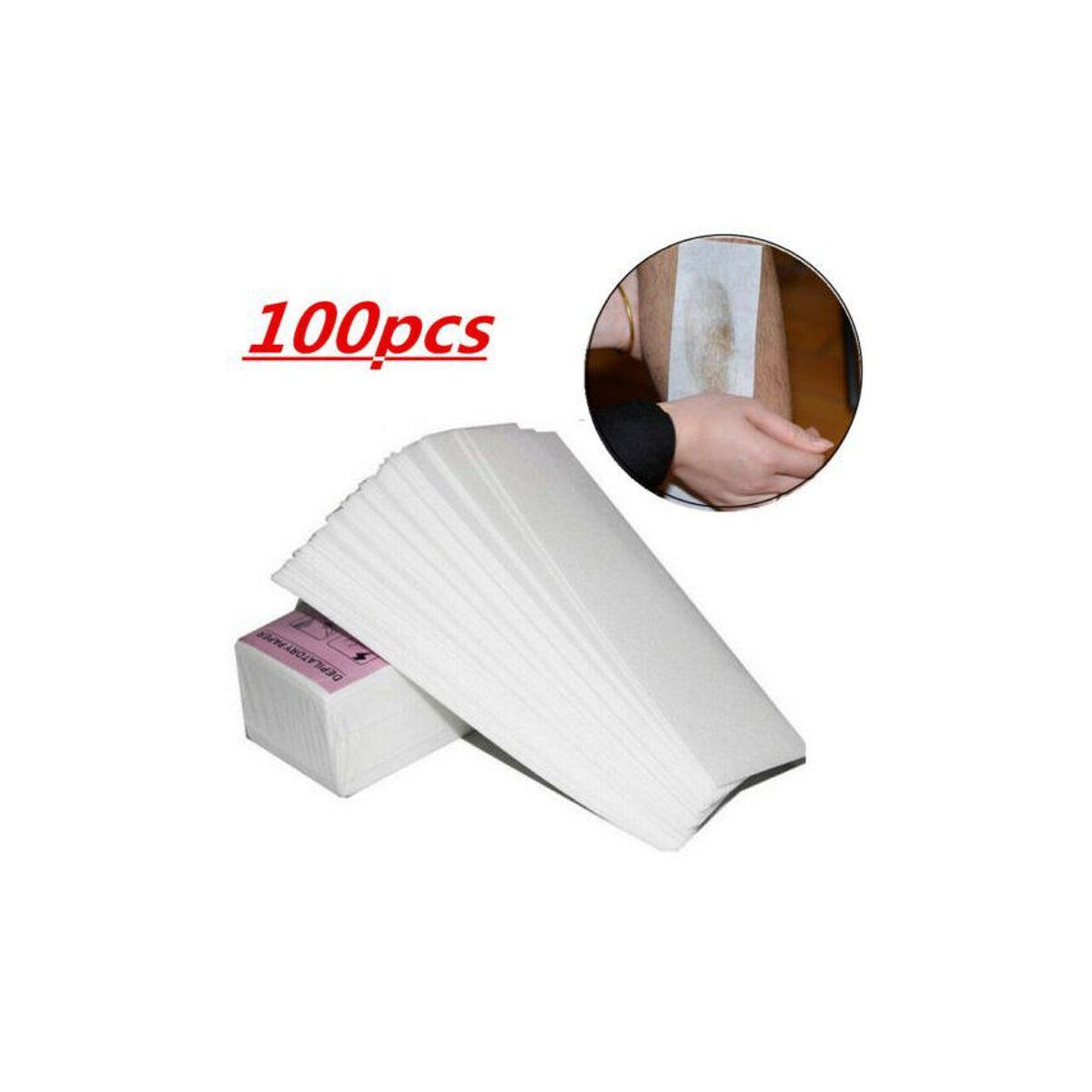 GENERICO - Depiladora - pack de 200 tira de cera depilatoria belleza profesional