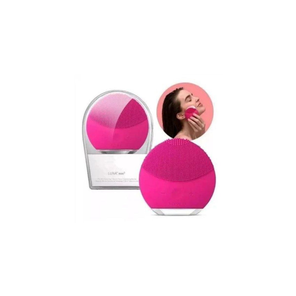 GENERICO - Mini limpiador facial forever con vibraciones recargable - rosado