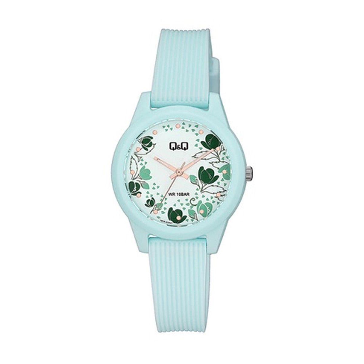 Q&Q - Reloj QQ Mujer Diseño Flores Turquesa