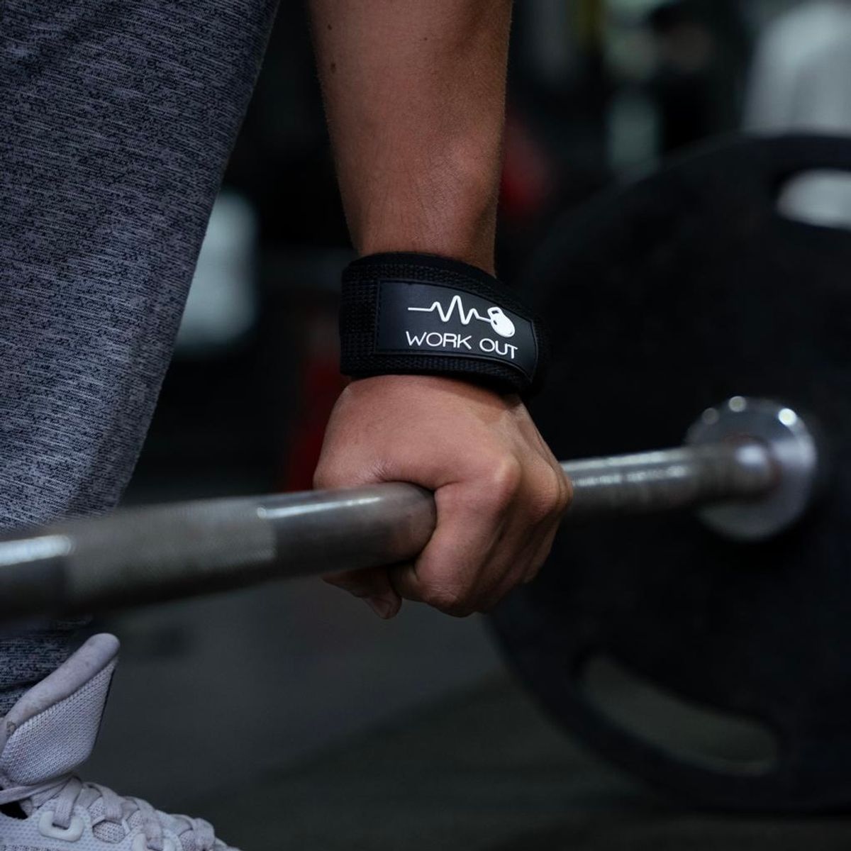 WORK OUT - STRAPS PARA LEVANTAR PESAS - GIMNASIO - NEGRO