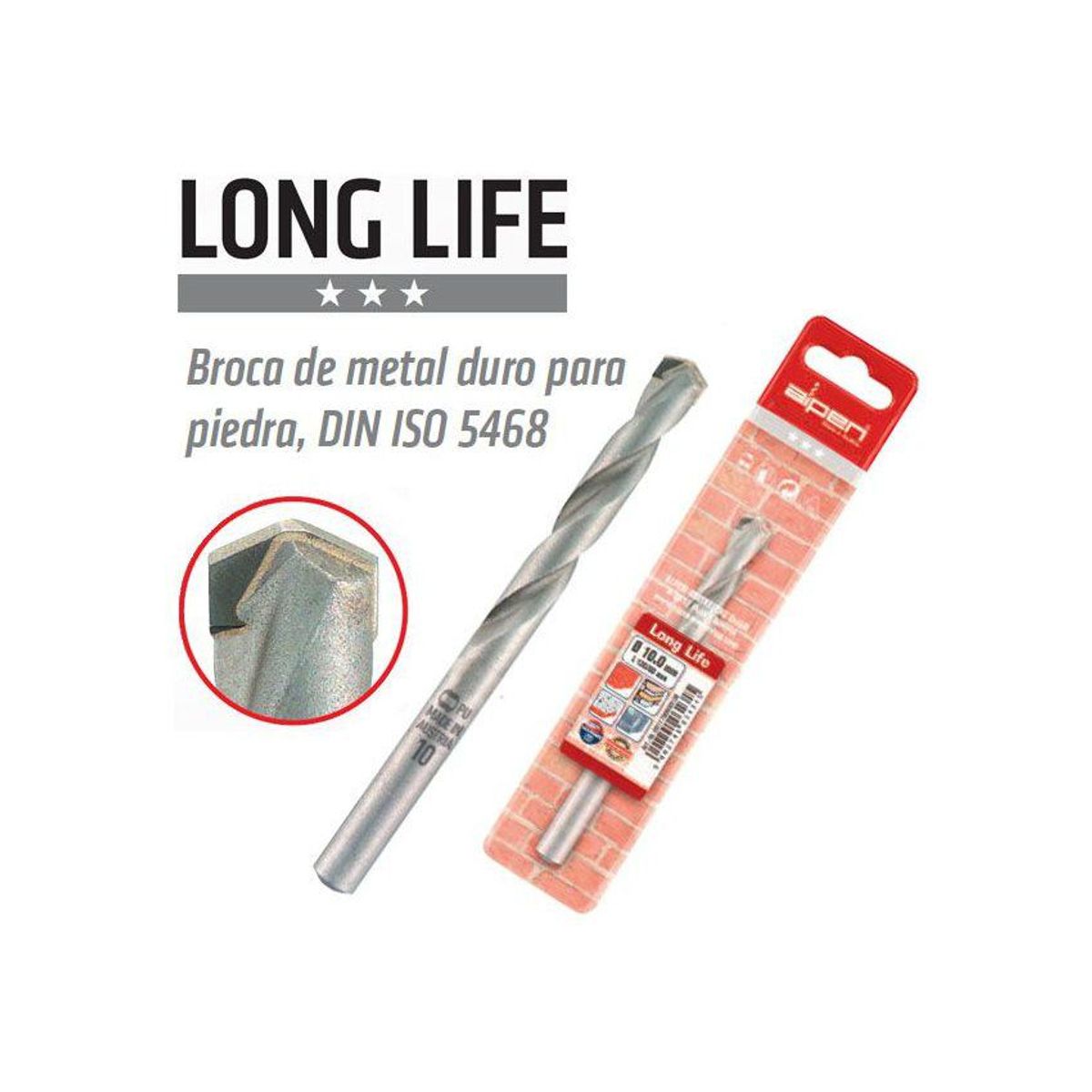 ALPEN - Broca Para Concreto Alpen Long Life 1/4"  -  Gris