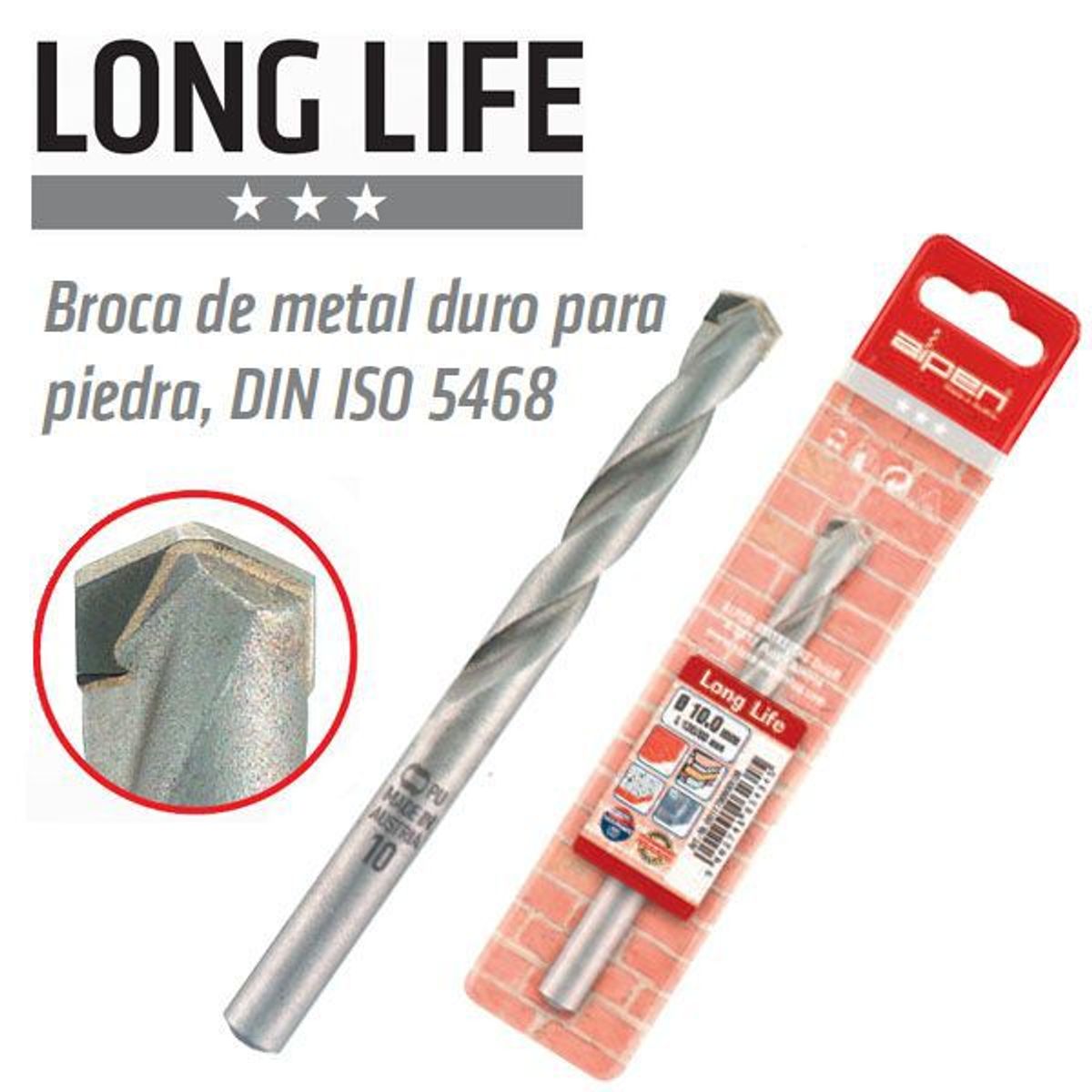 ALPEN - Broca Para Concreto Alpen Long Life 5/32"  -  Gris