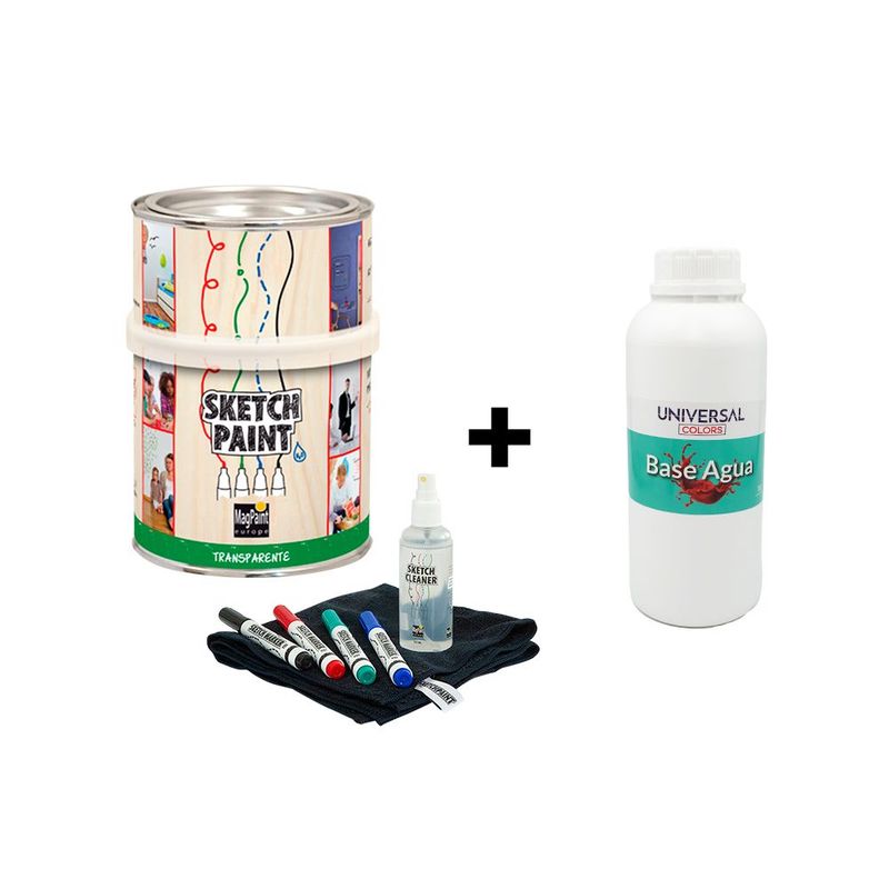 MAGPAINT - Pintura Pizarra DIY SketchKit Sellador UC MagPaint Transparente