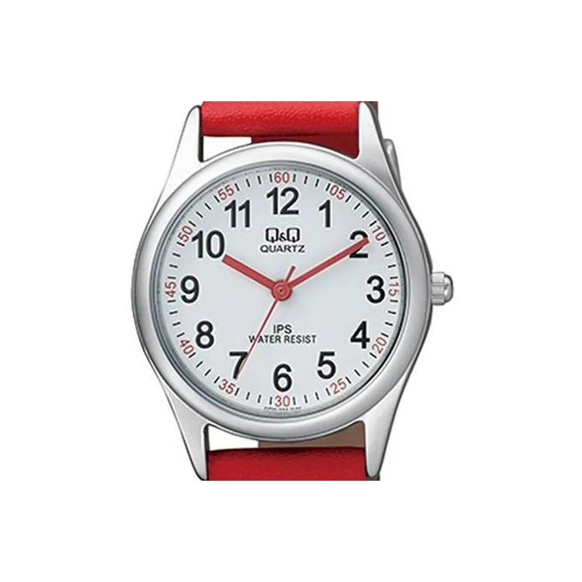 Q&Q - Reloj de Cuero Rojo para Mujer Original QQ