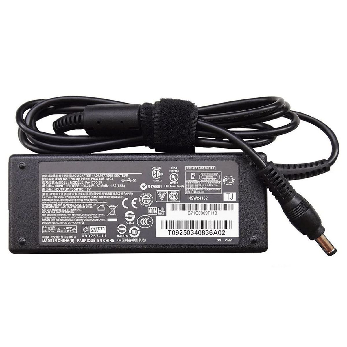 GENERICO - Cargador Toshiba 19v 3.42 65w  5.5 x 2.5 mm Genérico