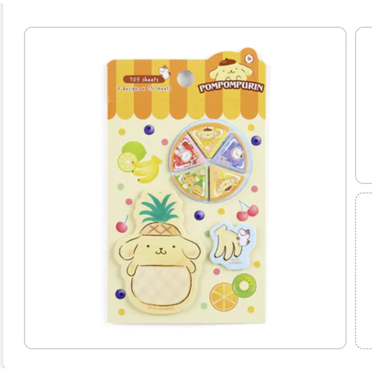 SANRIO - Sanrio - Notas Adhesivas Pom Pom Purin Designs