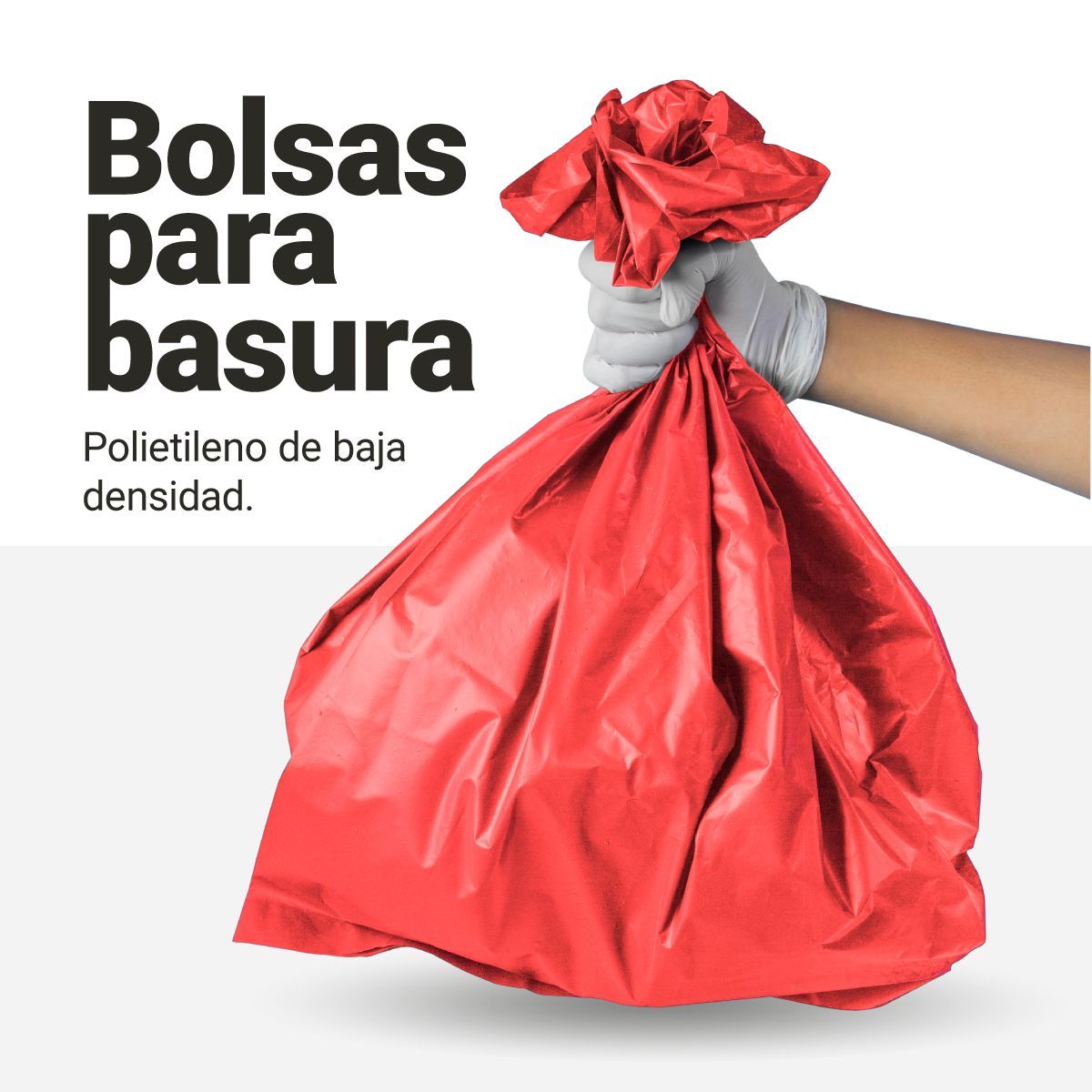 GENERICO - Bolsas rojas para basura 25 L, 1.5 micras, 100 uds