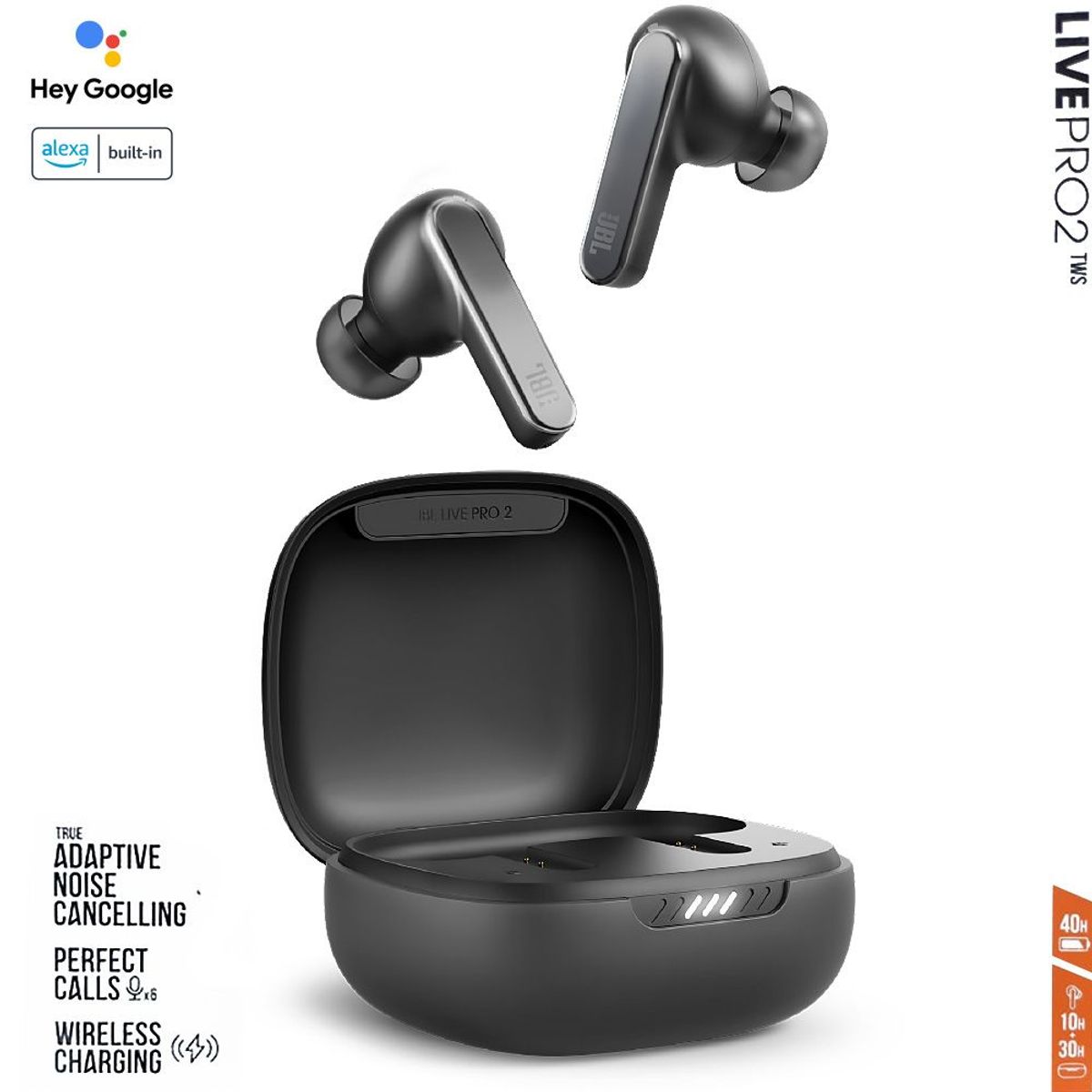 JBL - JBL Audifonos Bluetooth 5.2 Extra BASS Noice Cancelling Live 2 PRO