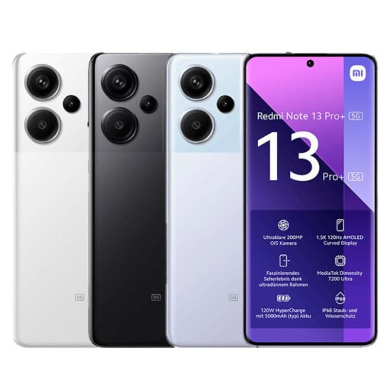 XIAOMI - XIAOMI REDMI NOTE 13 PRO PLUS 5G 12GBRAM 512GB  -  NEGRO