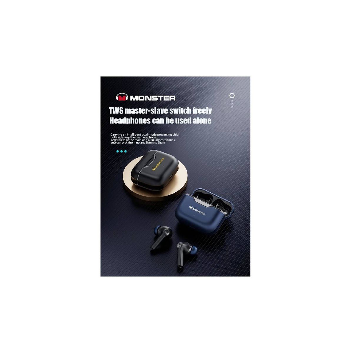 MONSTER - Monster Audifonos Inalambricos Bluetooth Airmars GAMER XKT02