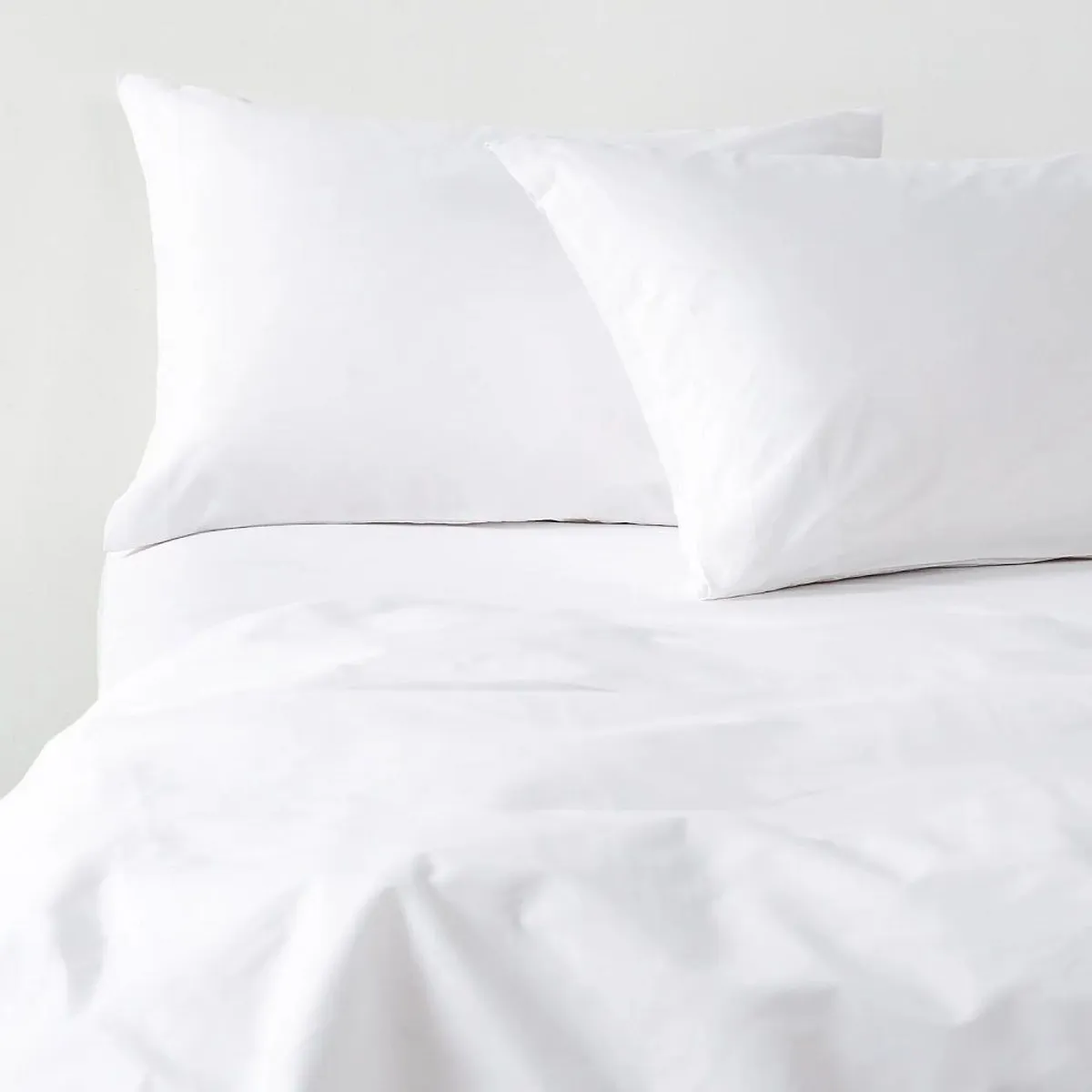 DRIMER - Juego de Sábanas Drimer 100% Algodón 220 Hilos Blanco 2 Plz