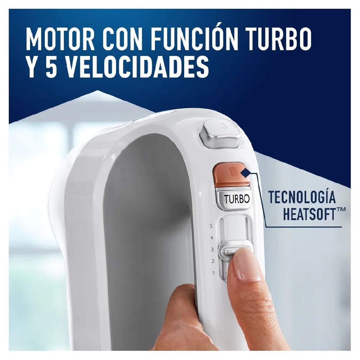 OSTER - Batidora Oster FPSTHMAMR-053 de Mano 400 Watts 5 Velocidades Blanco