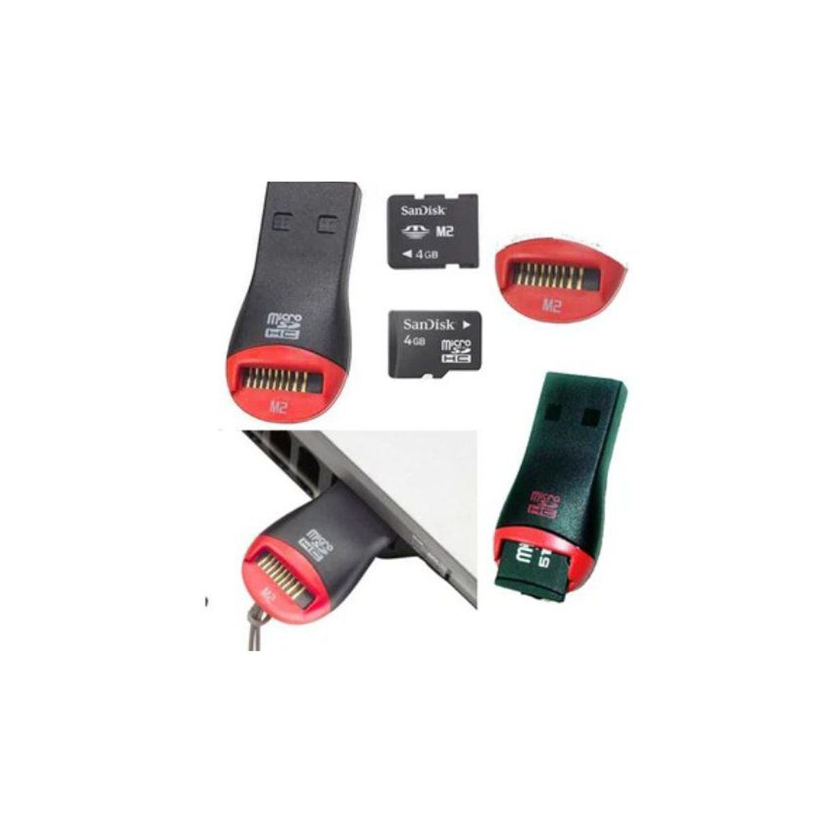 GENERICO - Lector de memoria - adaptador micro sd y m2 a usb