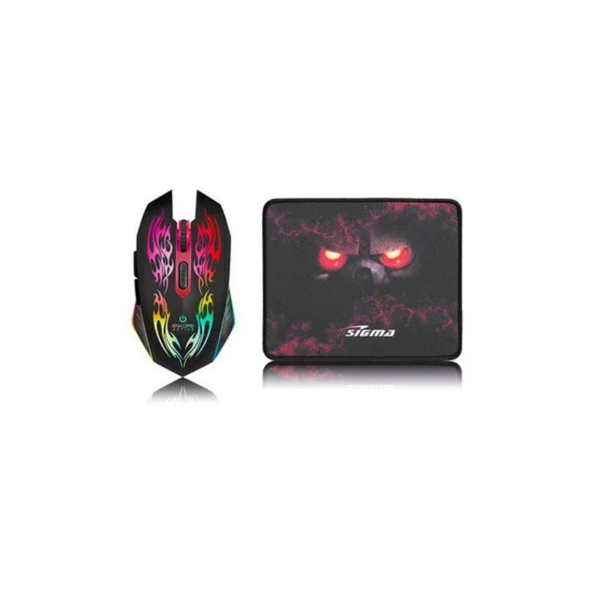 GENERICO - Kit mouse gamer con luz led  mouse pad gamer