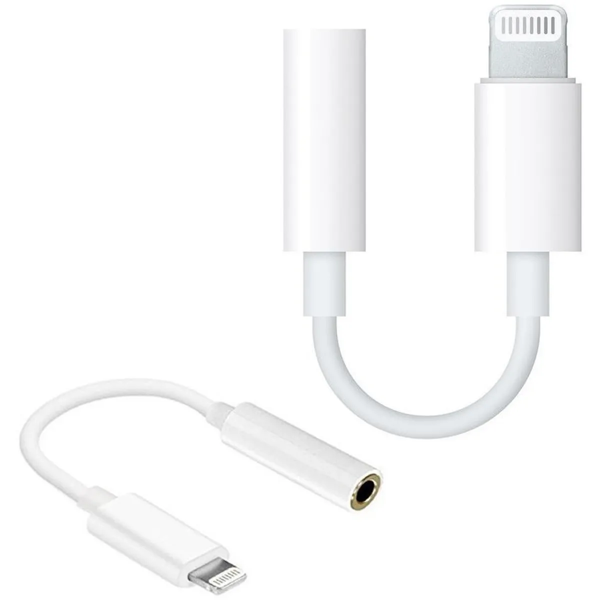 GENERICO - Adaptador audifonos  jack para iphone lightning a 3.5mm  blanco
