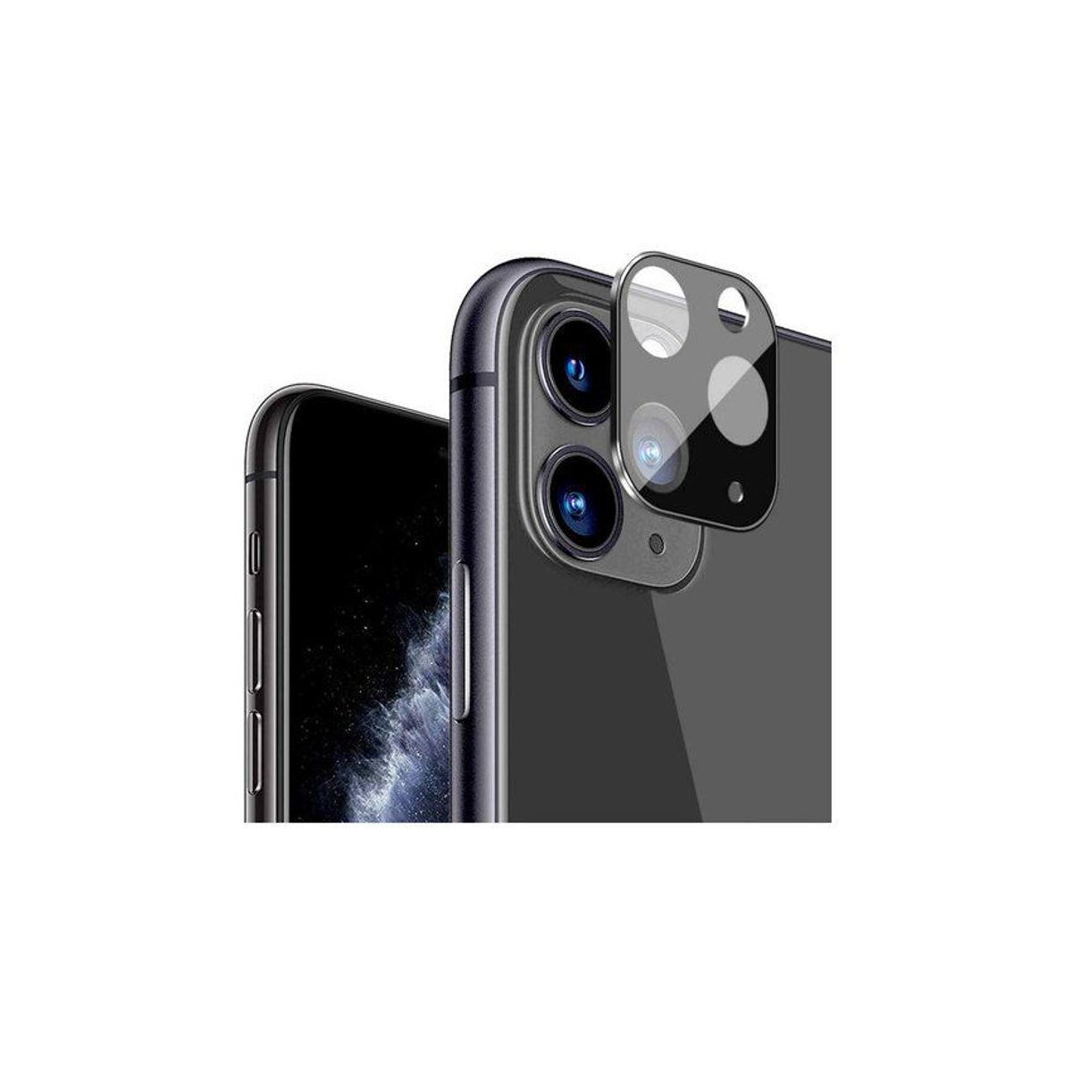 GENERICO - Vidrio templado para iphone 12 pro max para  lente de camara - negro