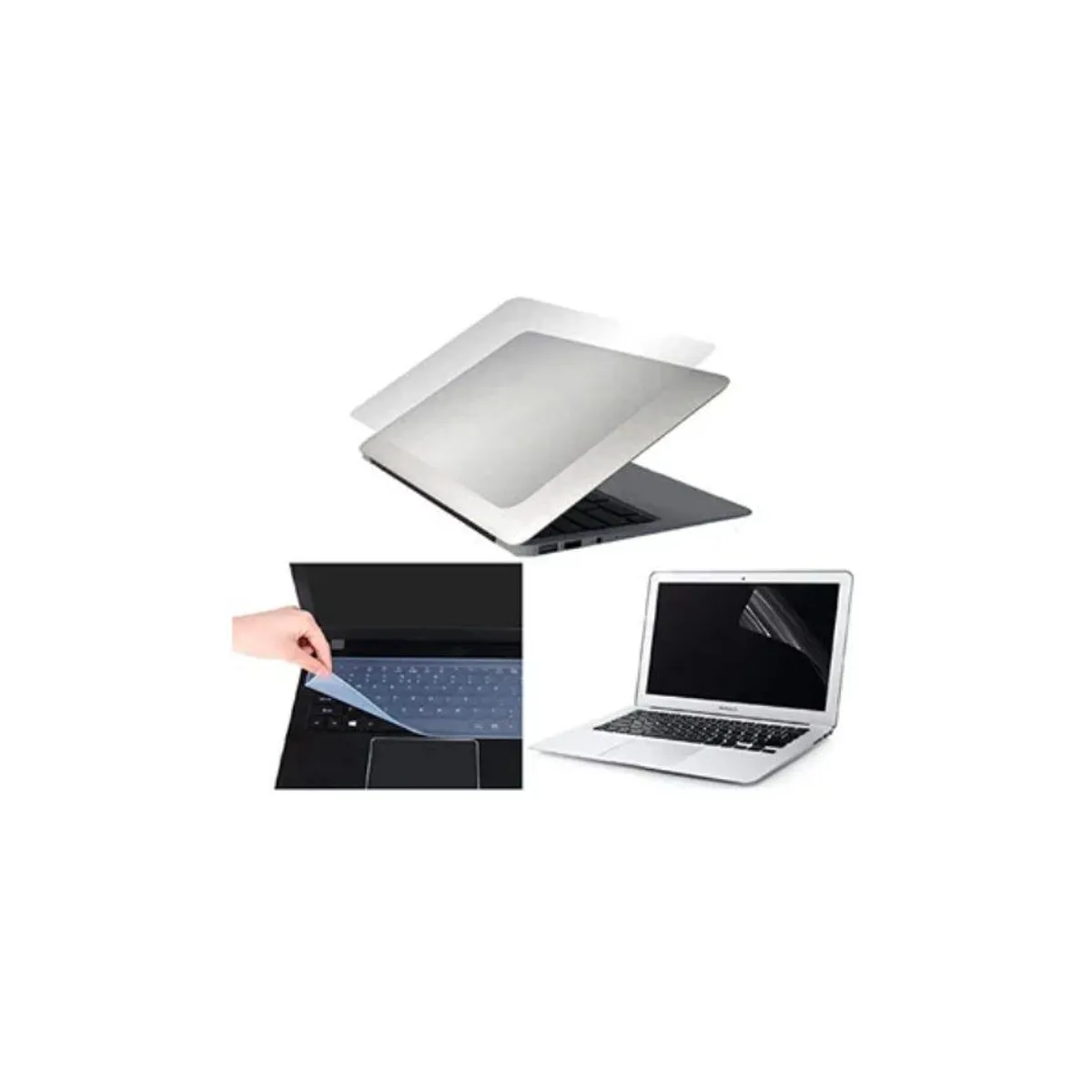 GENERICO - Pack 3 en 1 protector para laptop -teclado + pantalla + skin 14.6"