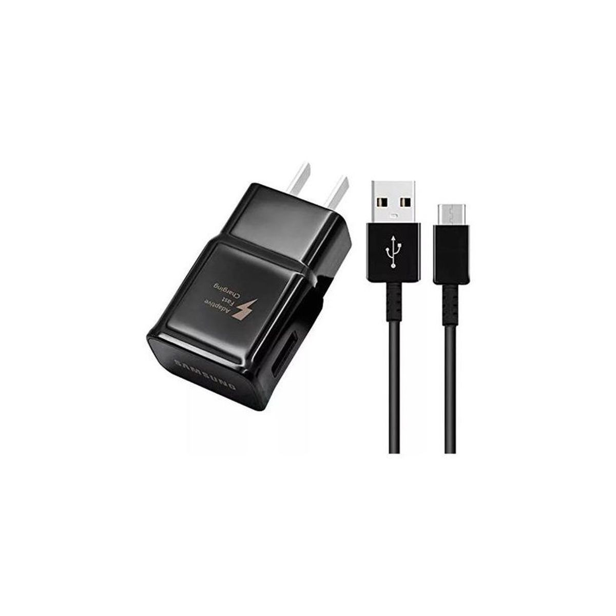 GENERICO - Cargador carga rápida Para Galaxy s8 s8 plus  cable tipo c negro