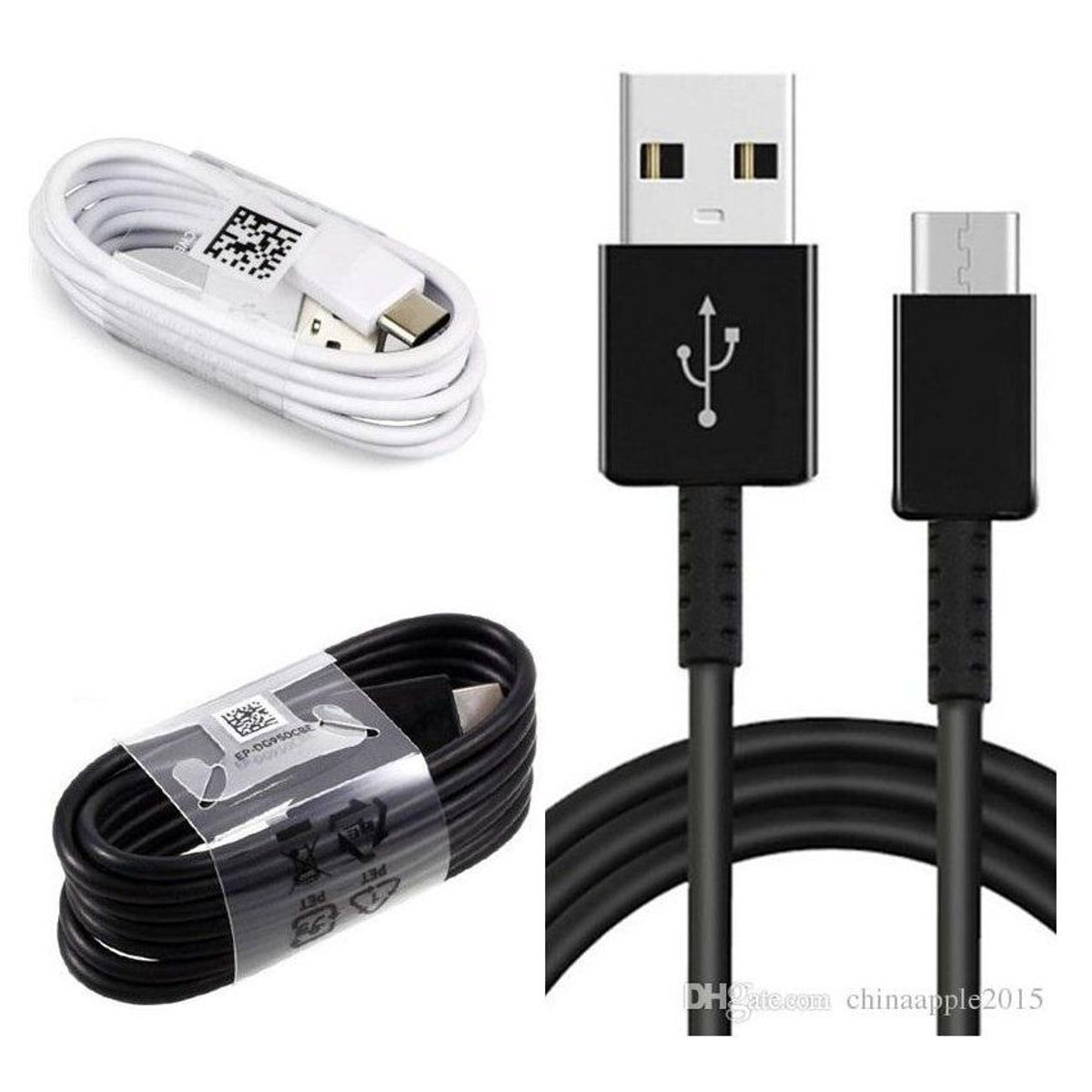 GENERICO - Cable de Datos Para Galaxy Usb Tipo C 1,2m Fast Charger  Negro