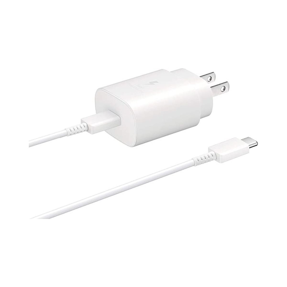 GENERICO - Cargador 25w y Cable C para galaxy note 10 plus S10 carga rapida blanc