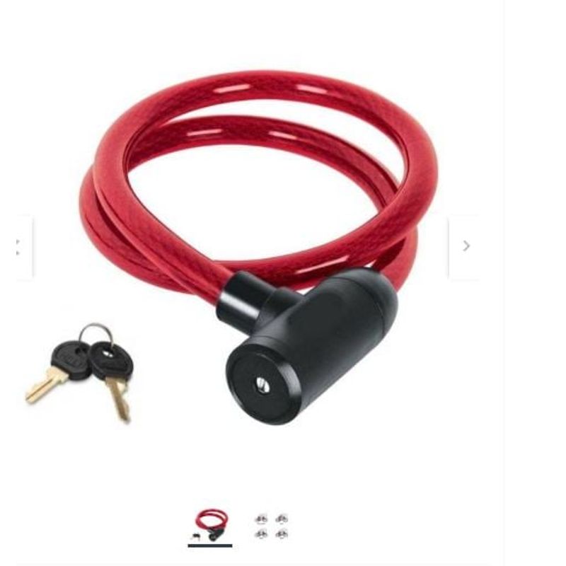 GENERICO - Candado cadena de seguridad  para bicicleta y moto con llaves 1m