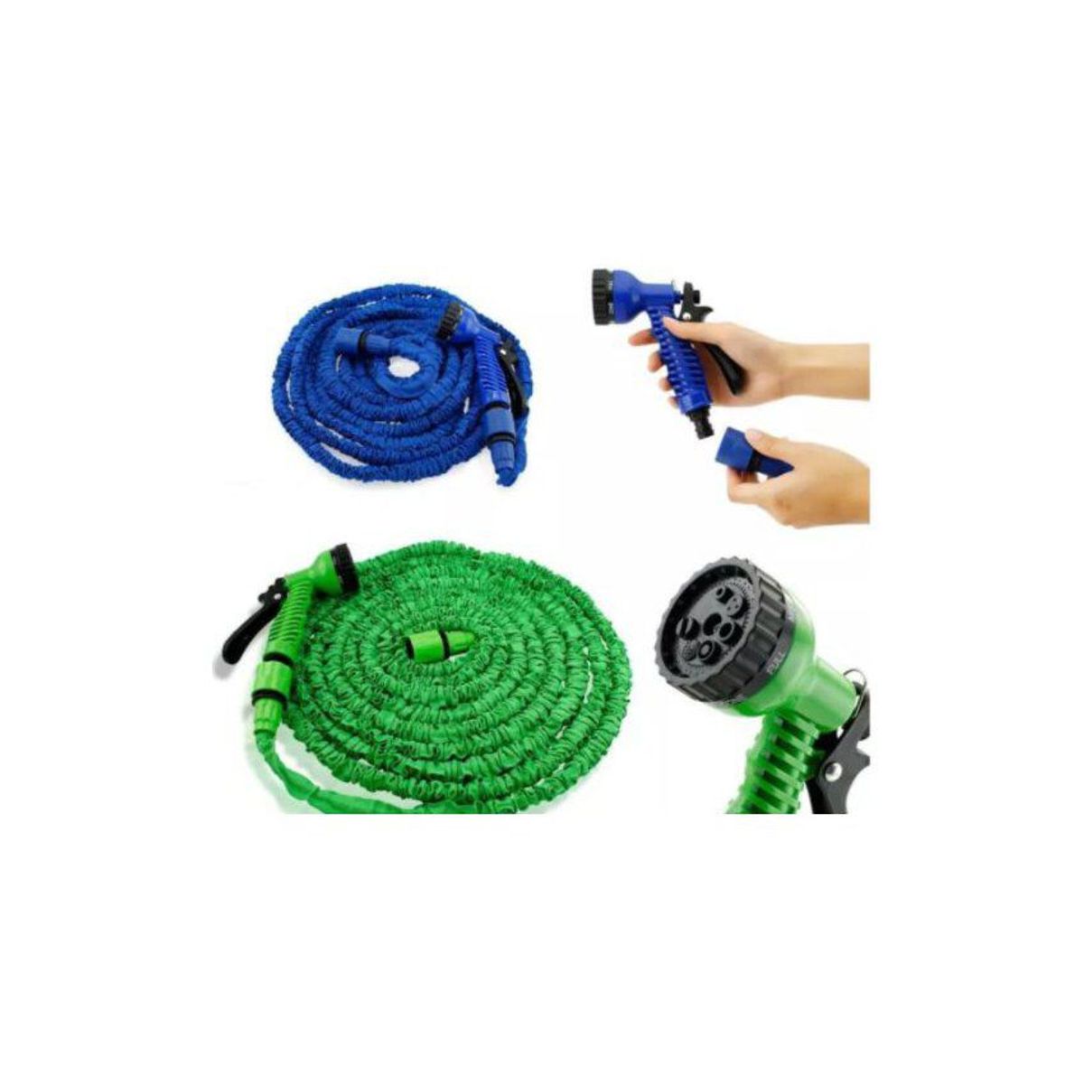 GENERICO - Manguera expandible hasta 22.5 metros + pistola 7 chorros