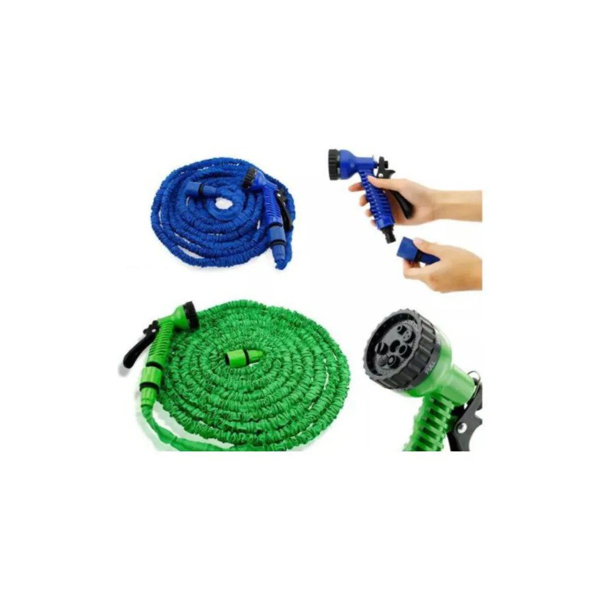 GENERICO - Manguera expandible hasta 22.5 metros + pistola 7 chorros
