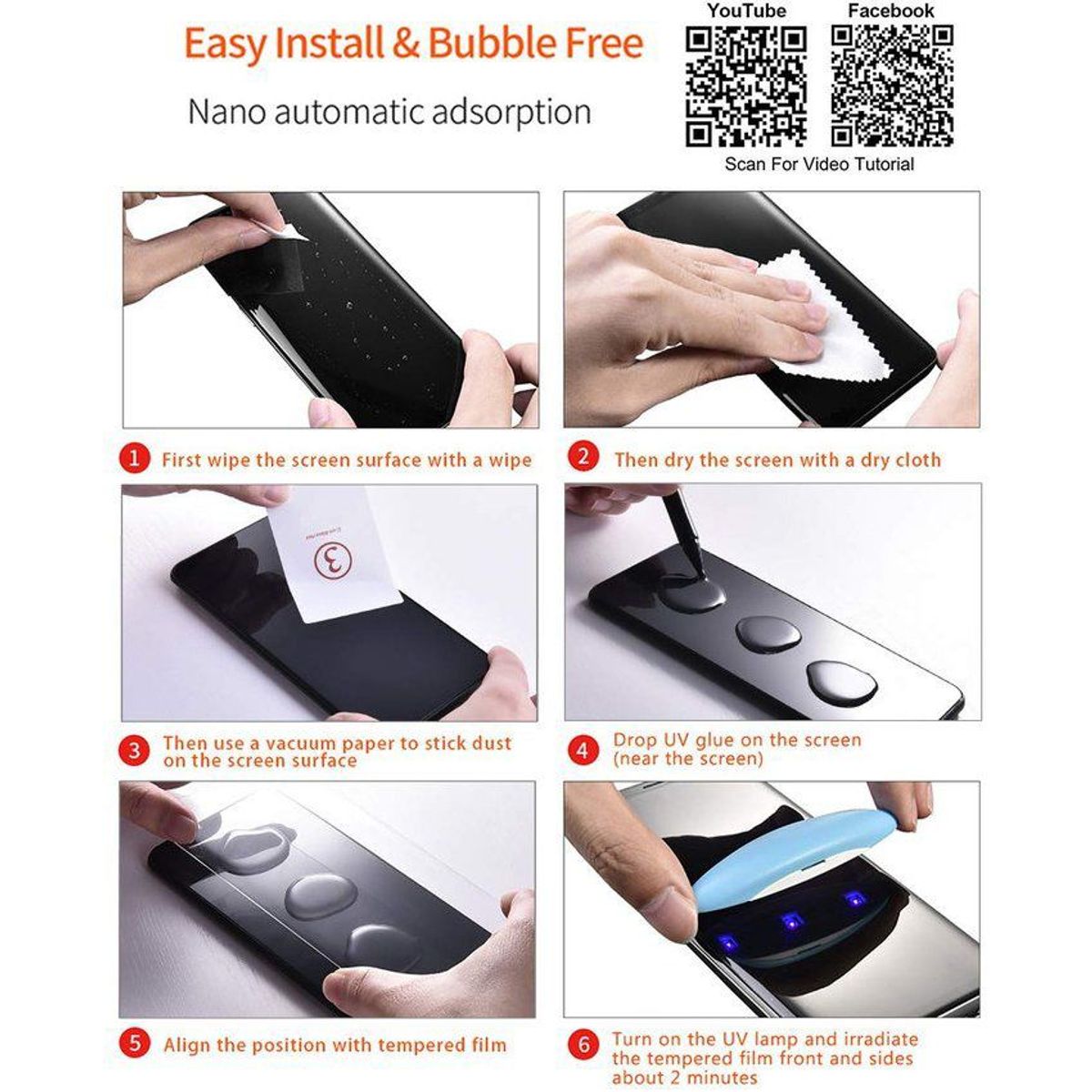 GENERICO - Vidrio Templado UV para Samsung Galaxy S20 Plus 67 transparente