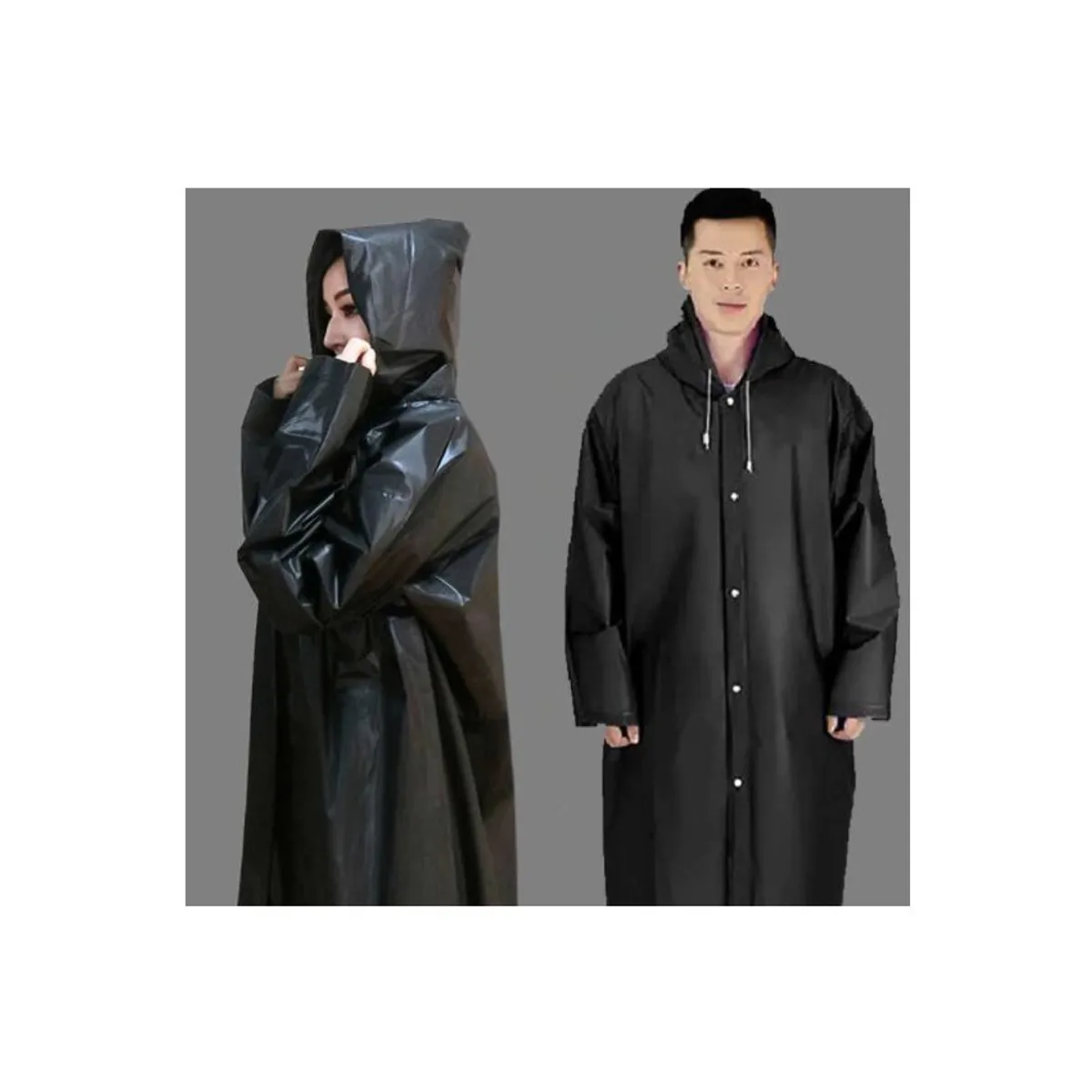 GENERICO - Pack 3 - Capa impermeable con capucha protectora anti fluido