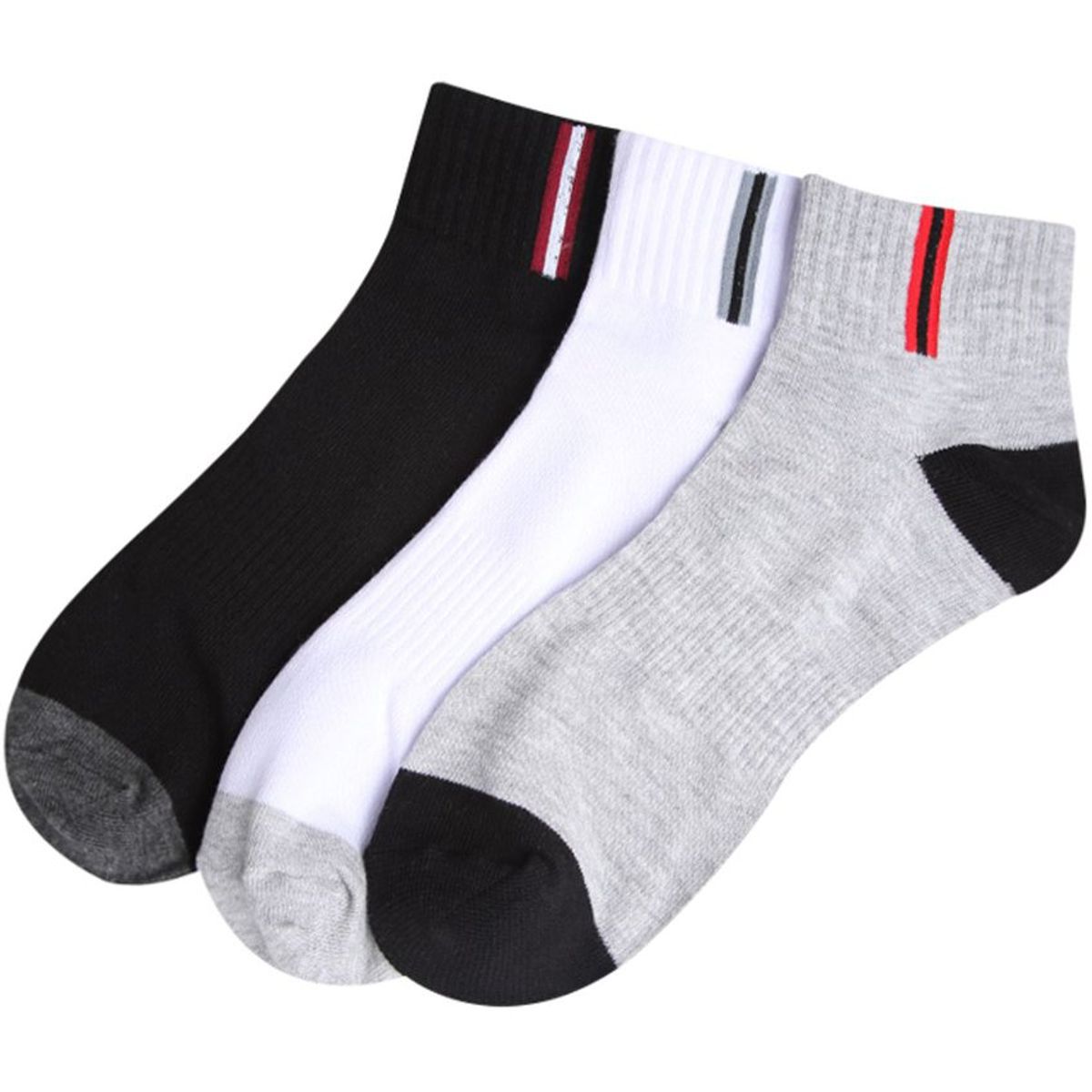 GENERICO - Pack 6 medias deportivas tobilleras hombre algodon