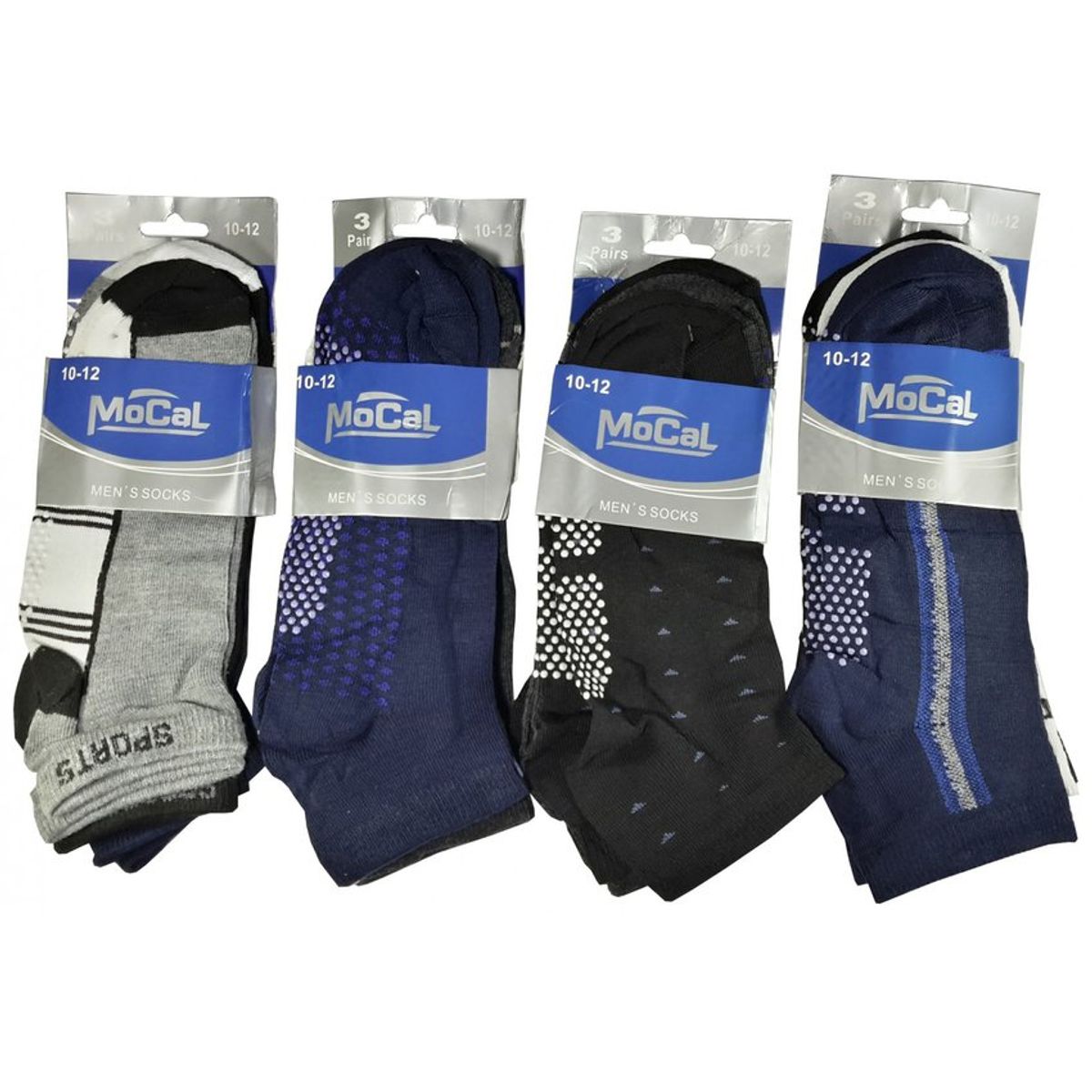 GENERICO - Pack 6 medias deportivas tobilleras hombre algodon