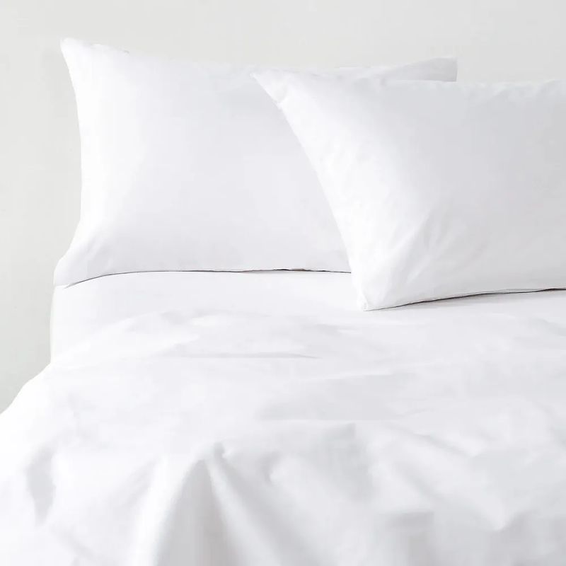 DRIMER - Juego de Sábanas Drimer 100% Algodón 220 Hilos Blanco Queen