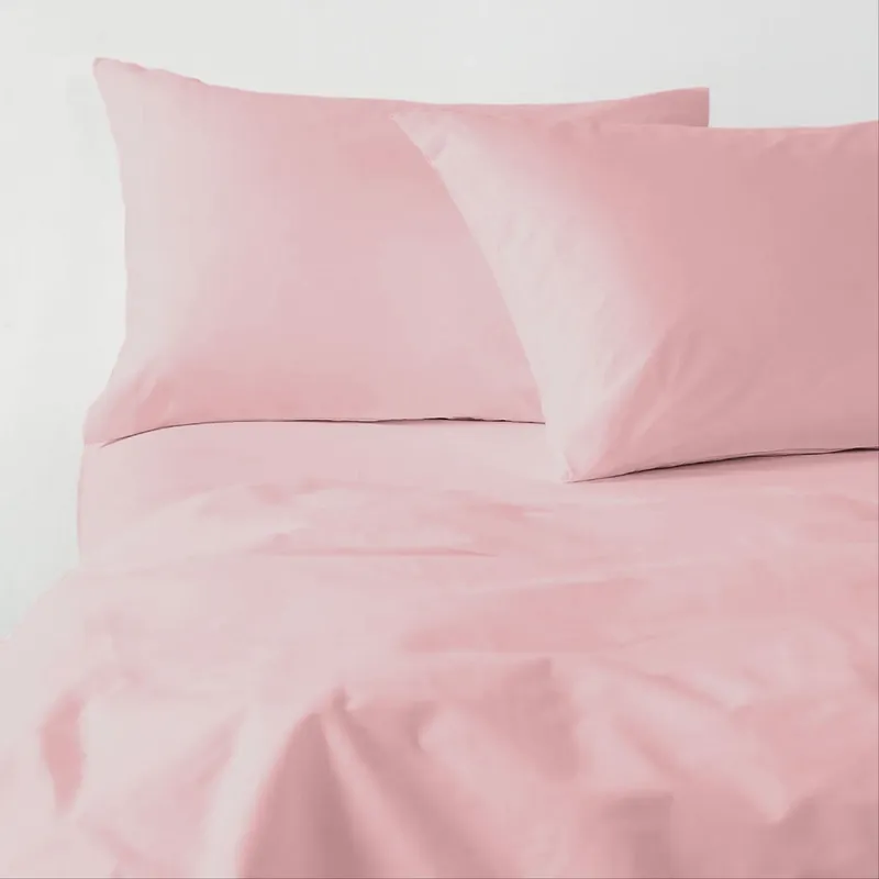 DRIMER - Juego de Sábanas Drimer 100% Algodón 220 Hilos Rose 1.5 Plz