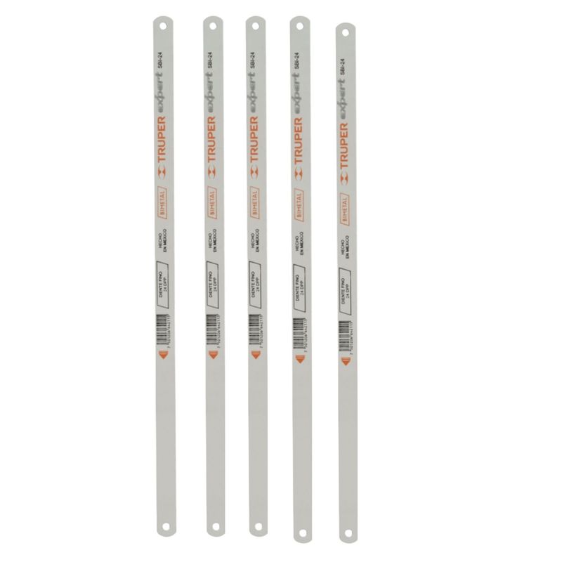 TRUPER - Hoja de sierra bimetálica 5 unidades  de 12",  Truper Expert
