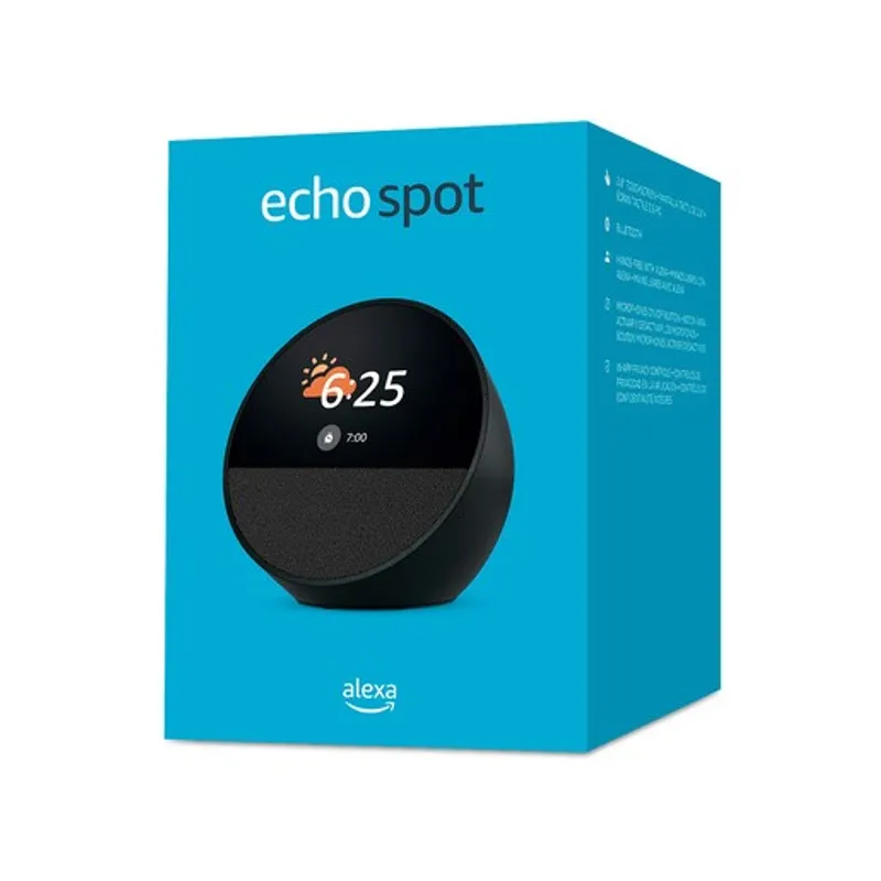 AMAZON - Echo Spot Parlante con Reloj Alexa - NEGRO