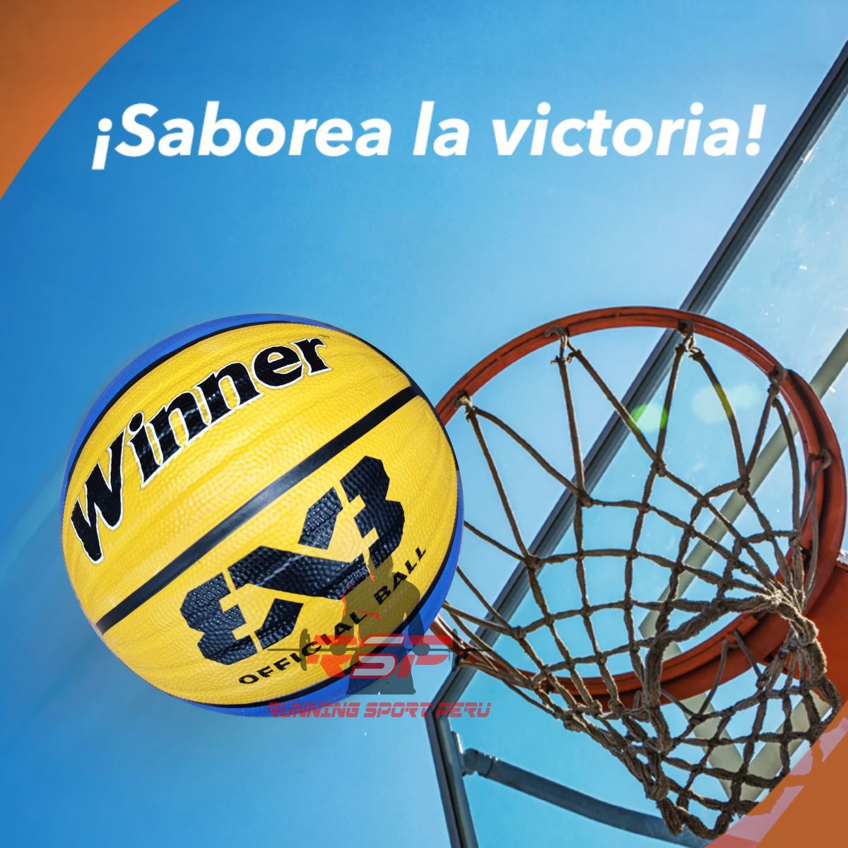 WINNER - Pelota de Básquet Básket Marca Winner 3x3 7