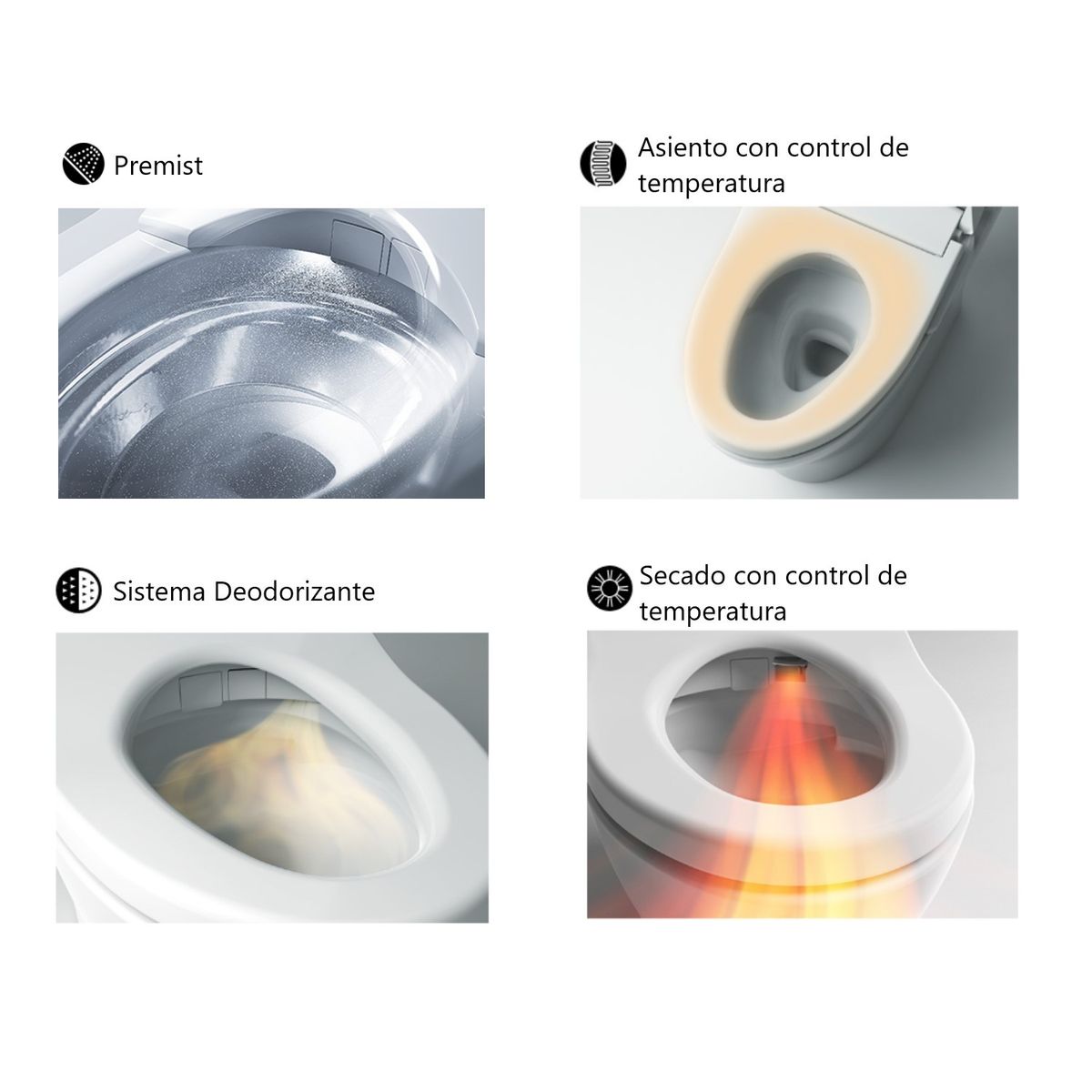 TOTO - Tapa asiento bidet Washlet C5 elongado marca TOTO