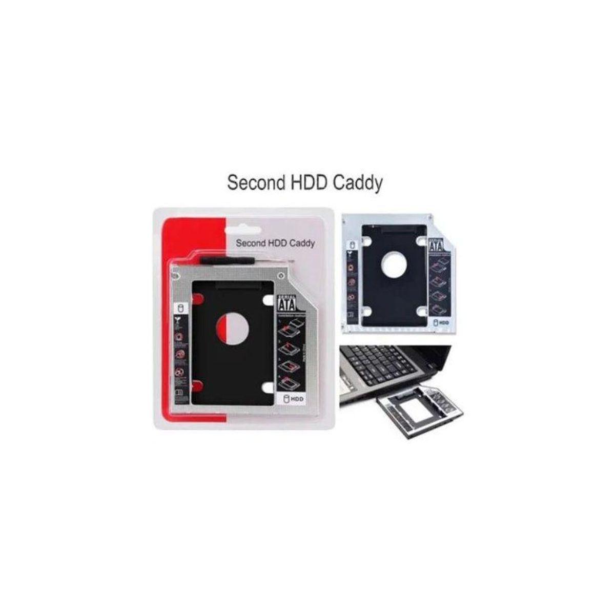 GENERICO - Adaptador disco duro sata laptop caddy segundo sdd hdd