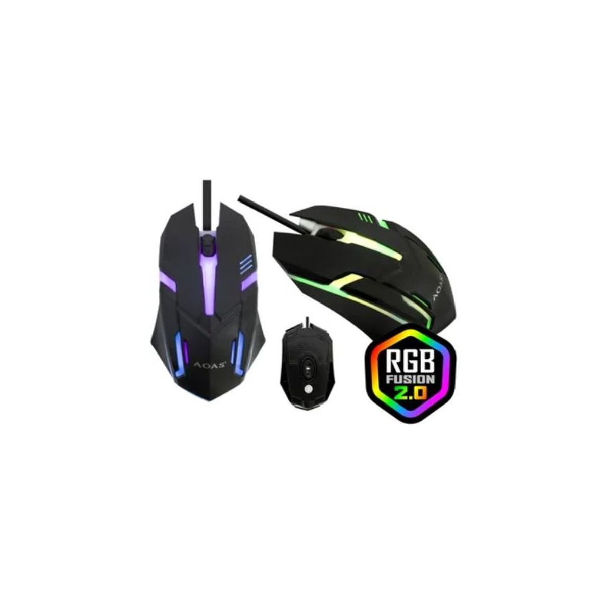GENERICO - Mouse gamer luces rgb ergonomico pc laptop computadora