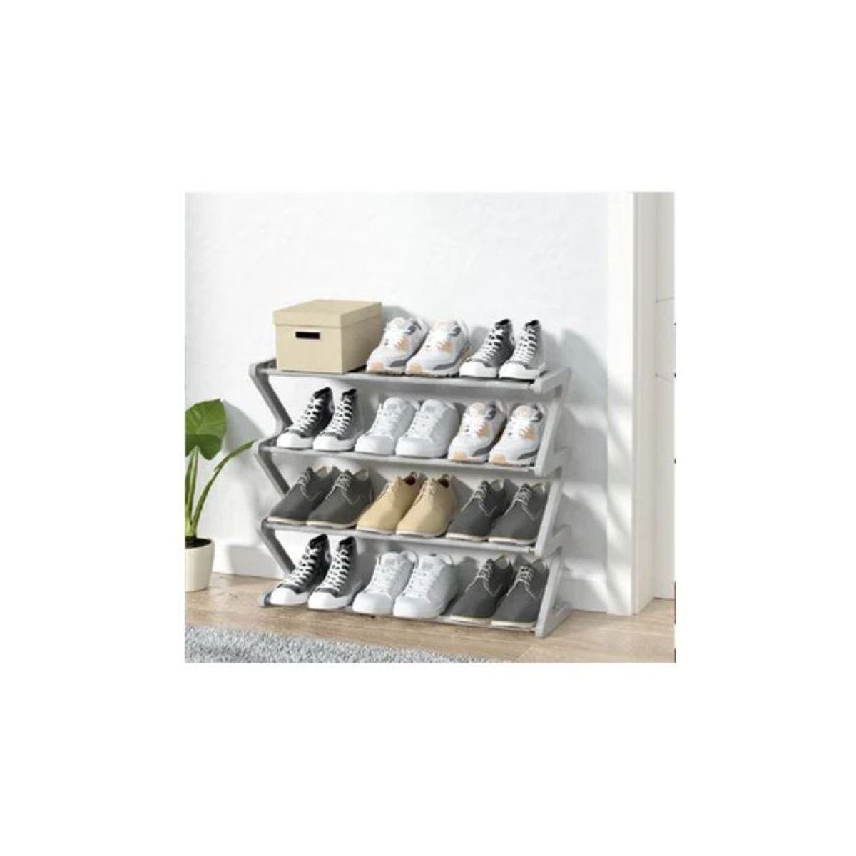 GENERICO - Organizador de zapatos multiuso- Zapatera armable modelo z - mueble