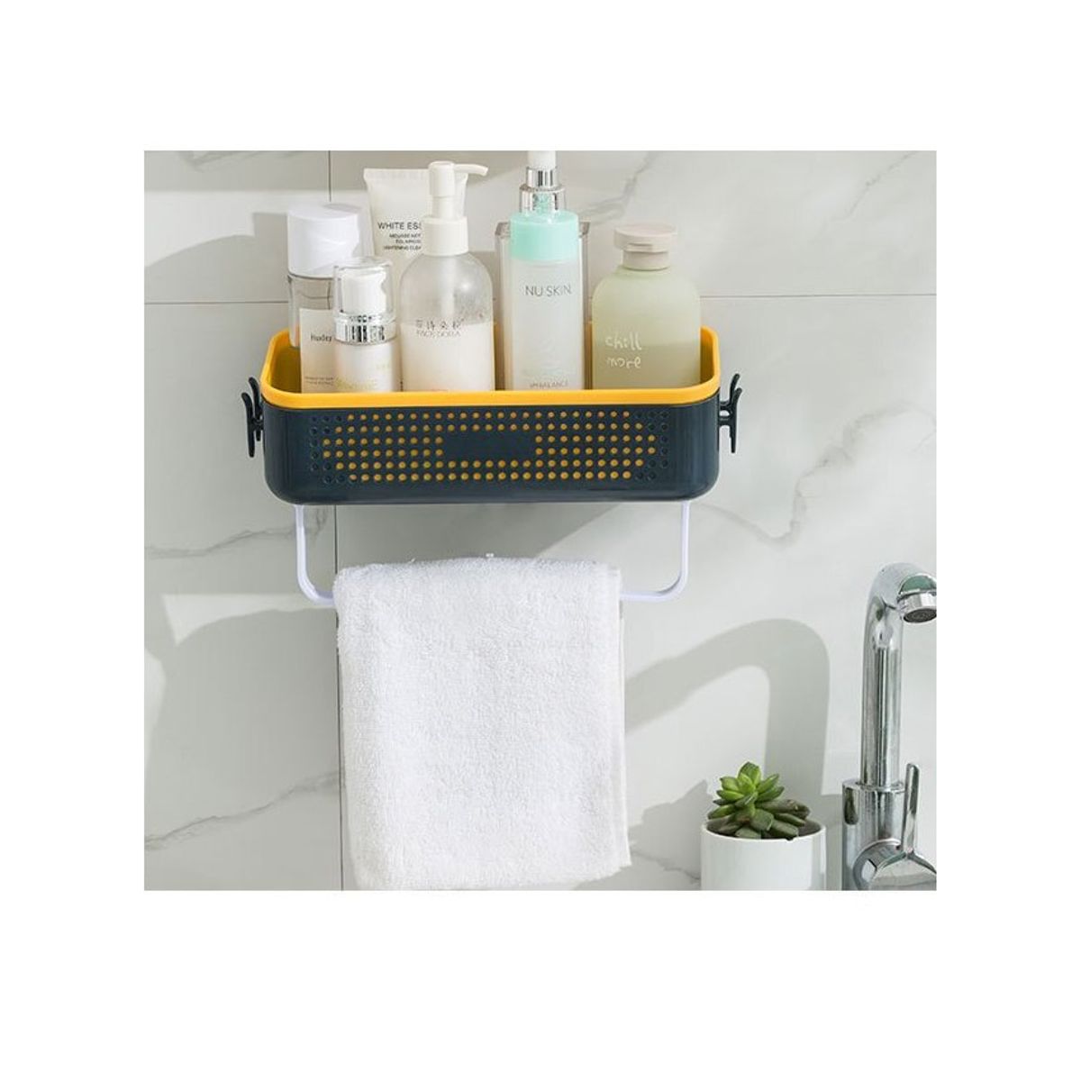 GENERICO - Organizador de baño o cocina -estante porta cremas y toalla - tocador