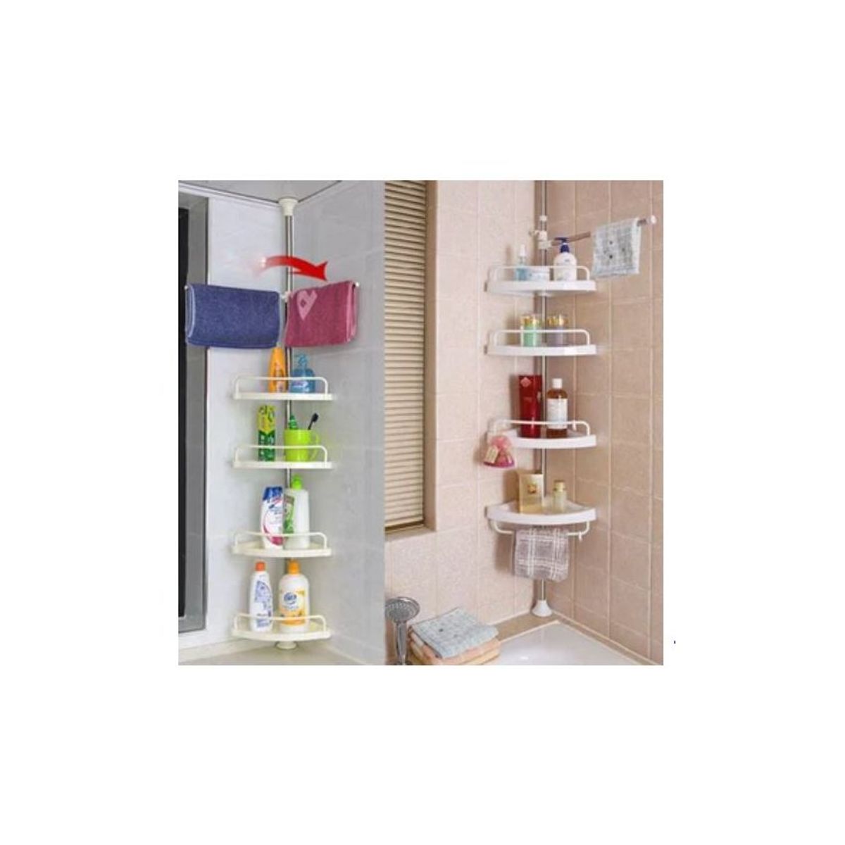 GENERICO - Estante de baño esquinero - Rack organizador de ducha