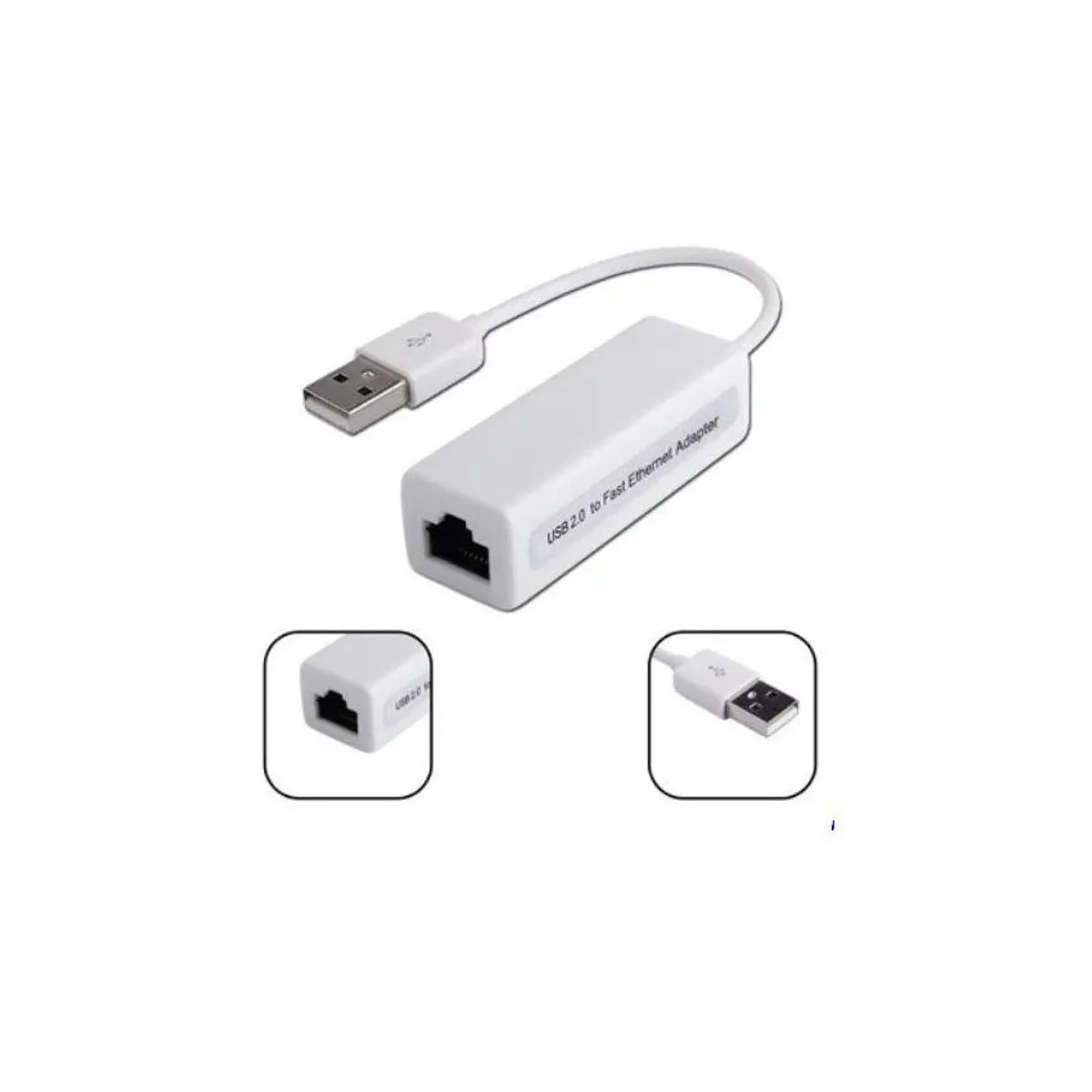 GENERICO - Adaptador de internet rj45 a usb 2.0 lan internet