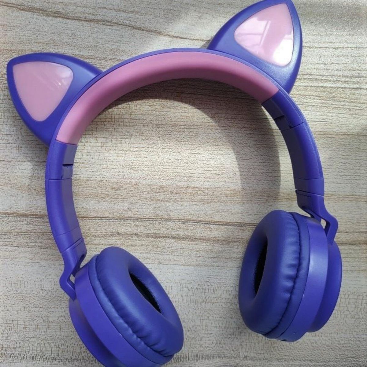 OEM - Audífonos Bluetooth On-ear con Micrófono Orejas de Gato - Lila