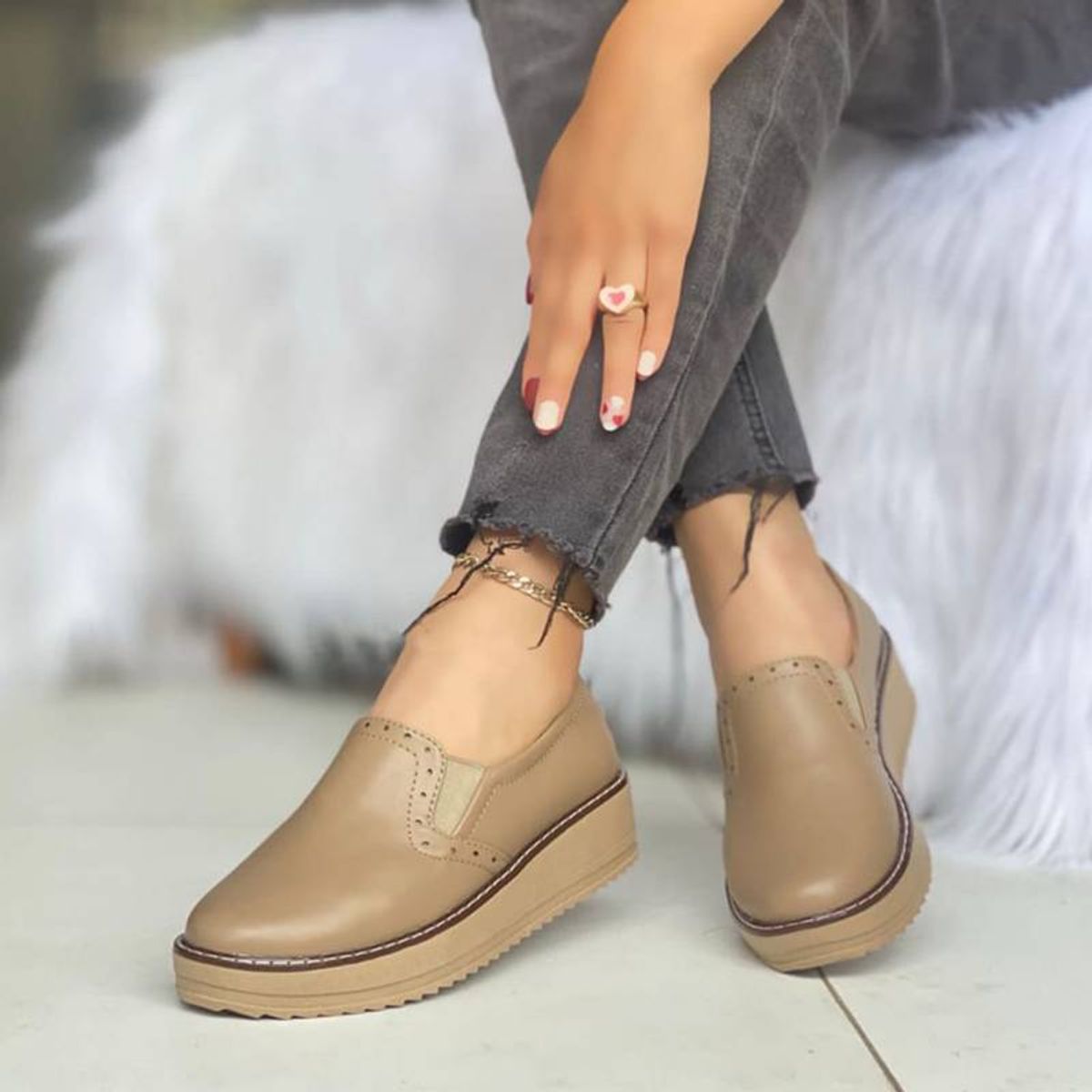 GENERICO - Mocasin Mujer L2052-43 Barbara Miller Beige