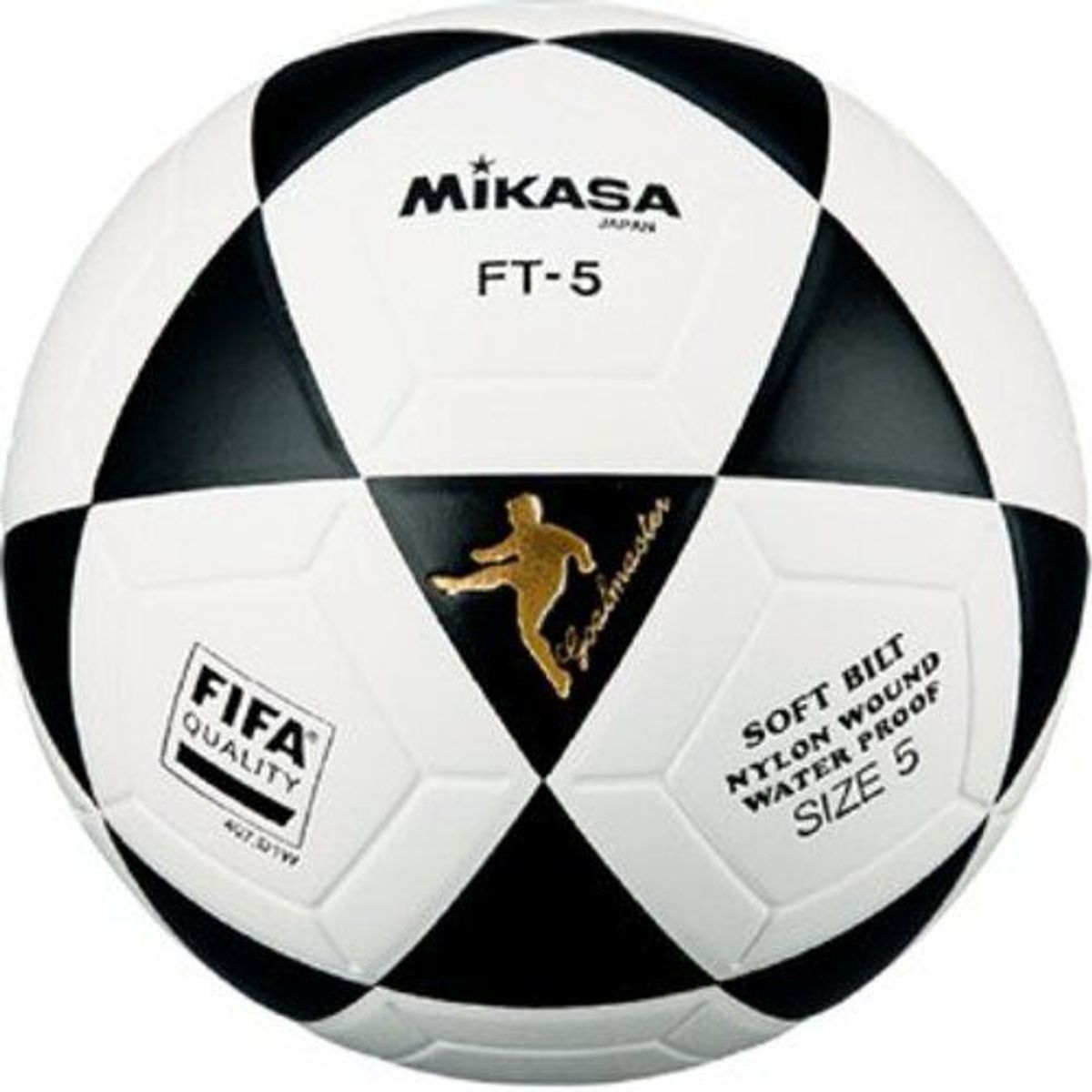 MIKASA - Pelota para futbol mikasa waterproof Blanco  Negro