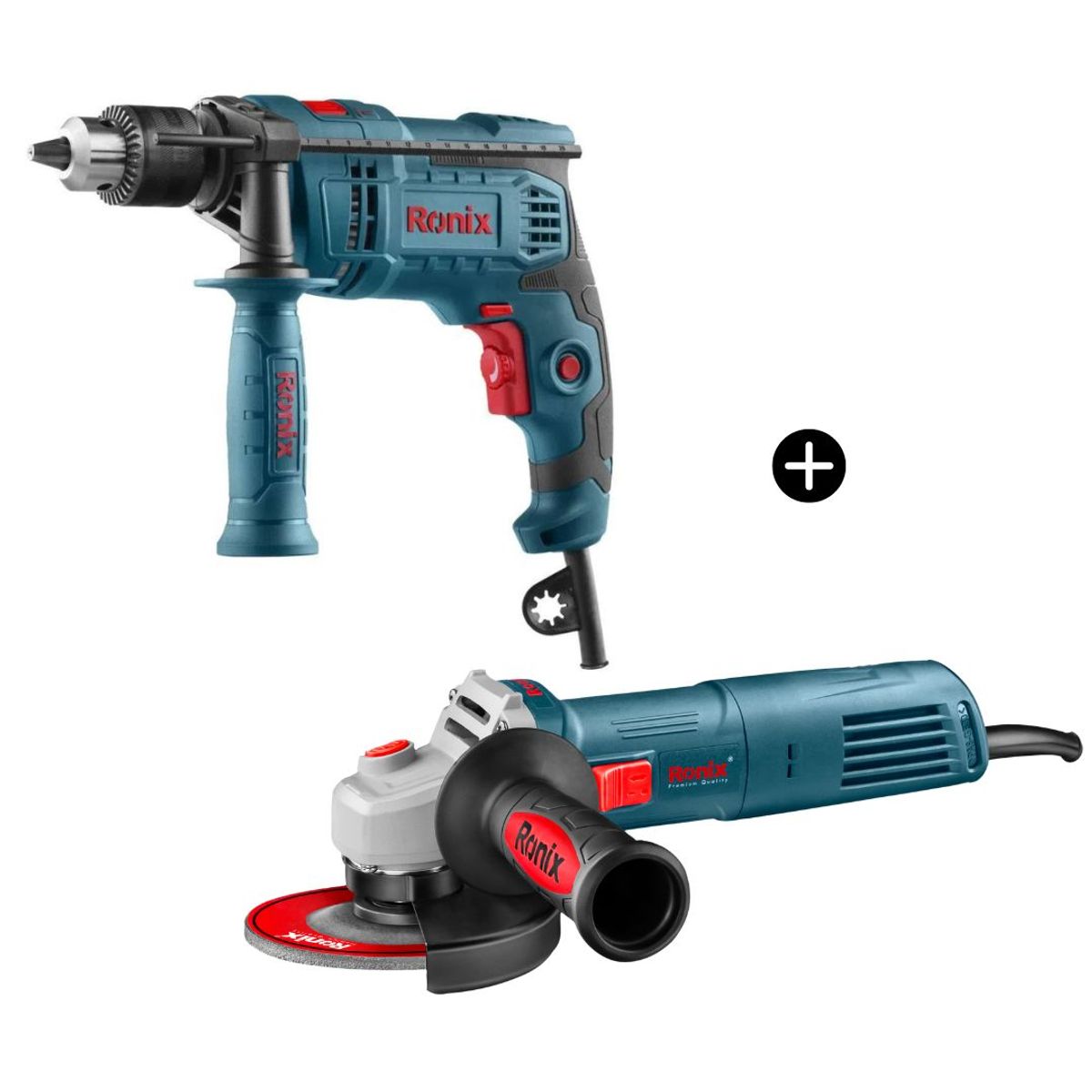 RONIX - Combo Taladro 750W Ronix 2214 + Amoladora 850W Ronix 3111