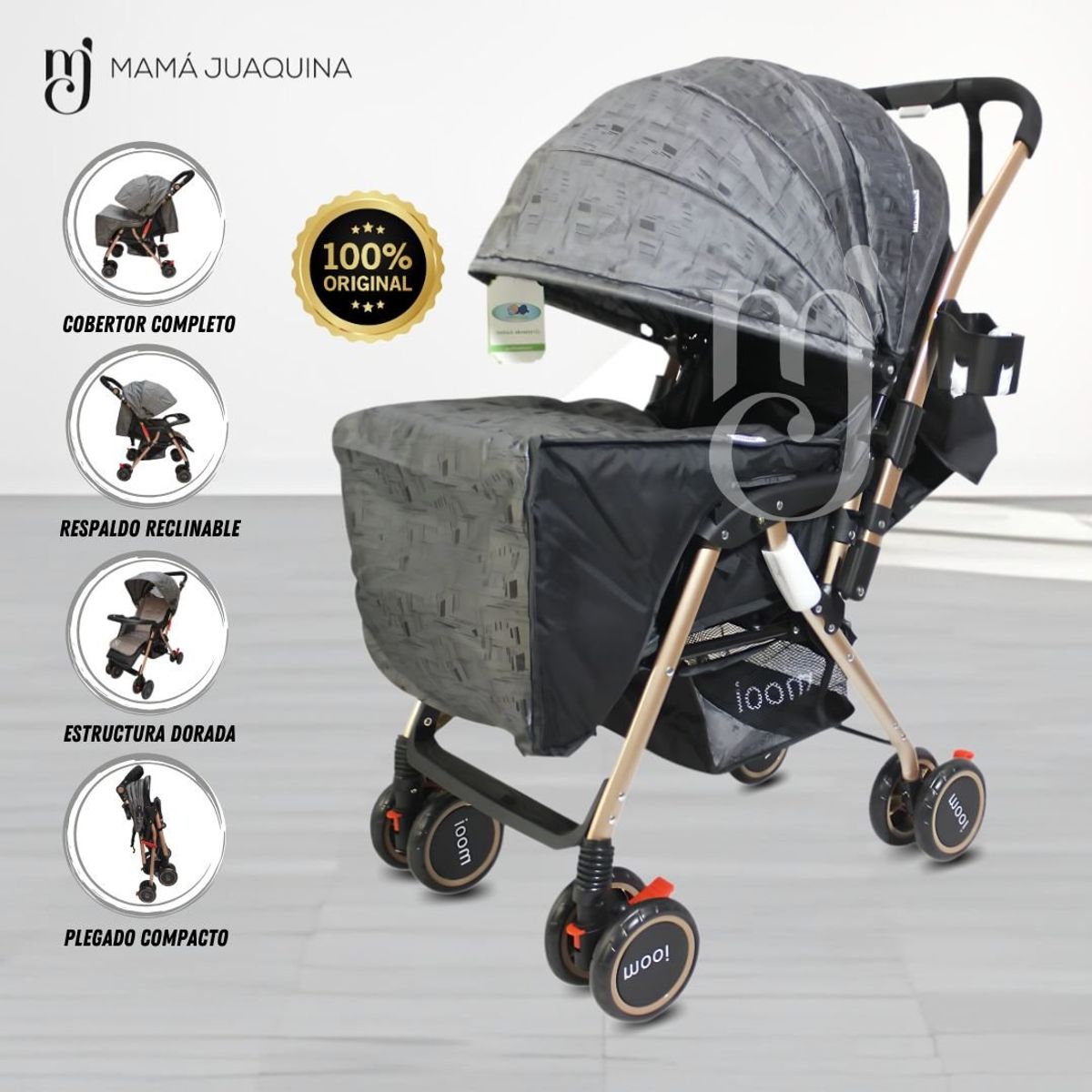 BEAUTIFUL - COCHE CUNA DE PASEO BEAUTIFUL MOOI GRAY