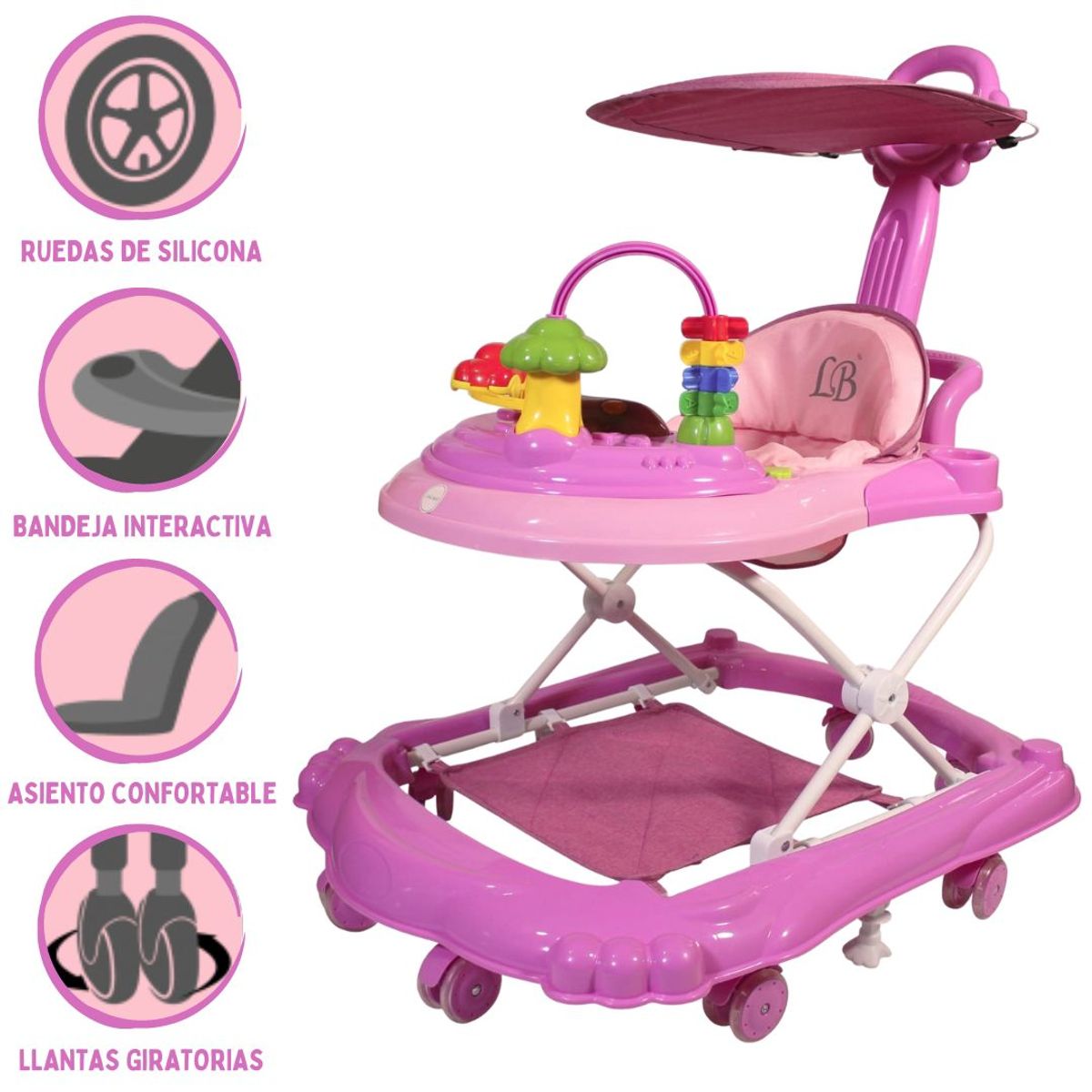 LITTLE - ANDADOR CON GUIADOR LITTLE BABY «JUMBO» PINK